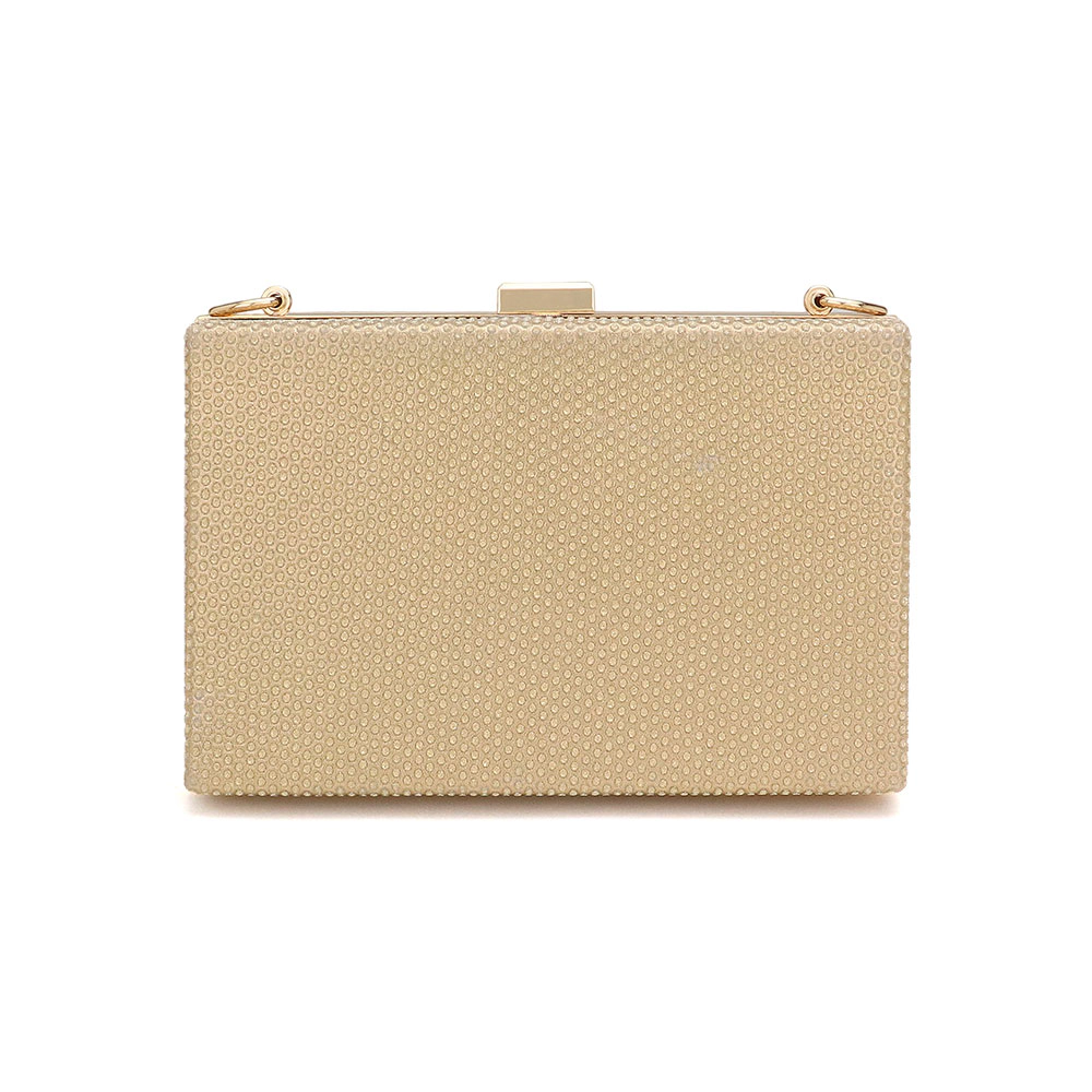 FASHNZFAB Shimmery Rectangle Evening Clutch / Crossbody Bag