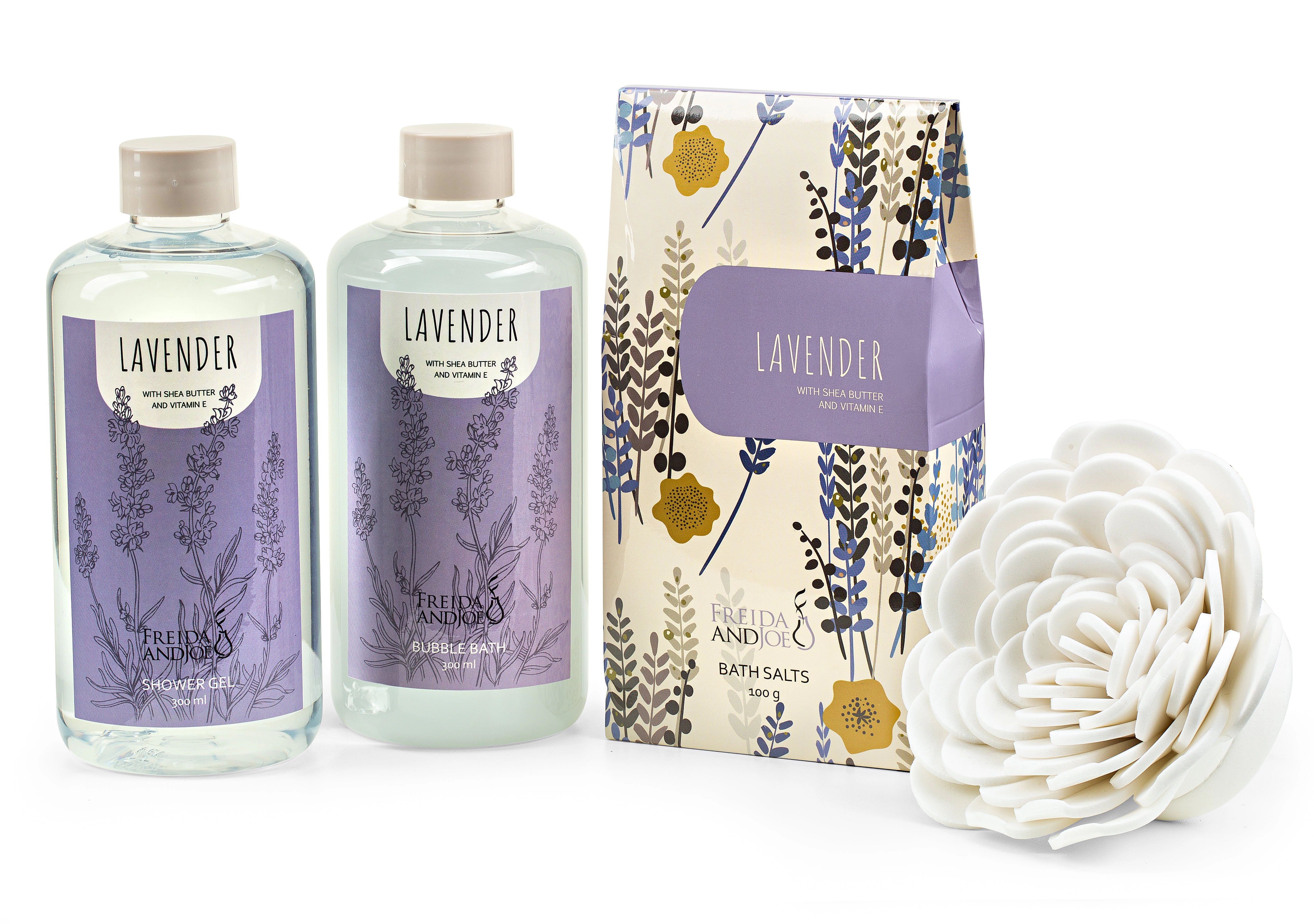 Freida and Joe Women Lavender Bath & Body Spa Gift Set Basket