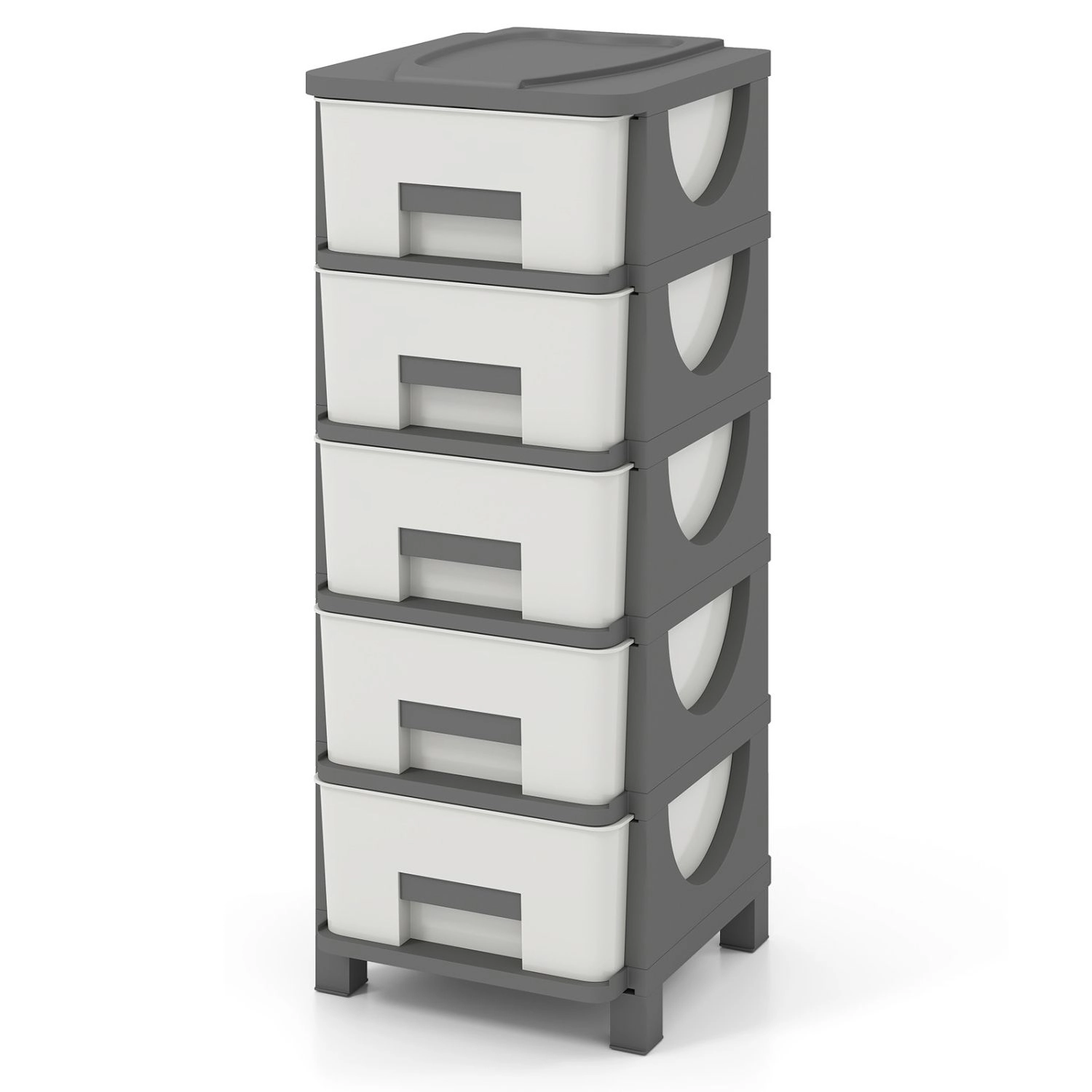 SlickBlue 5 Drawer Plastic Organizer Cabinet for Bedroom Bathroom
