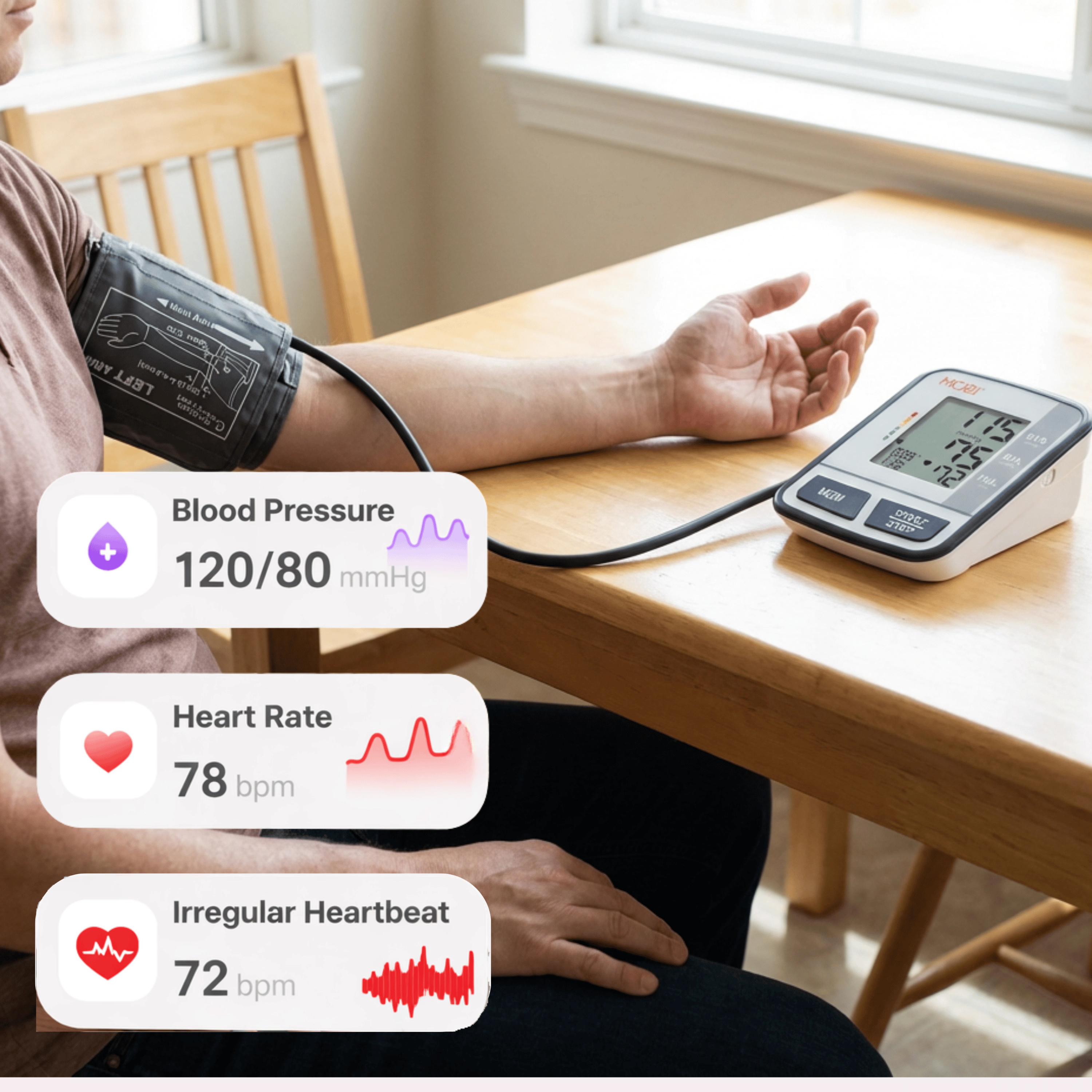 MOBI Upper Arm Blood Pressure Monitor with Memory Recall