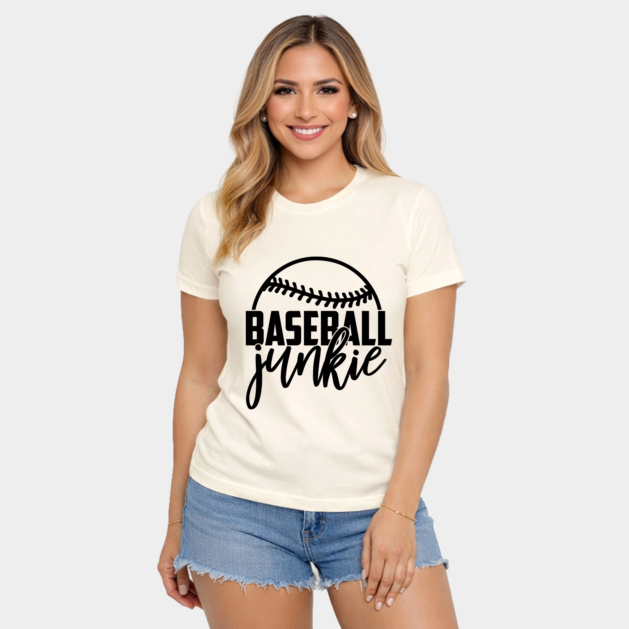Simply Sage Market - Baseball Junkie Women's Short Sleeve Graphic T-Shirt