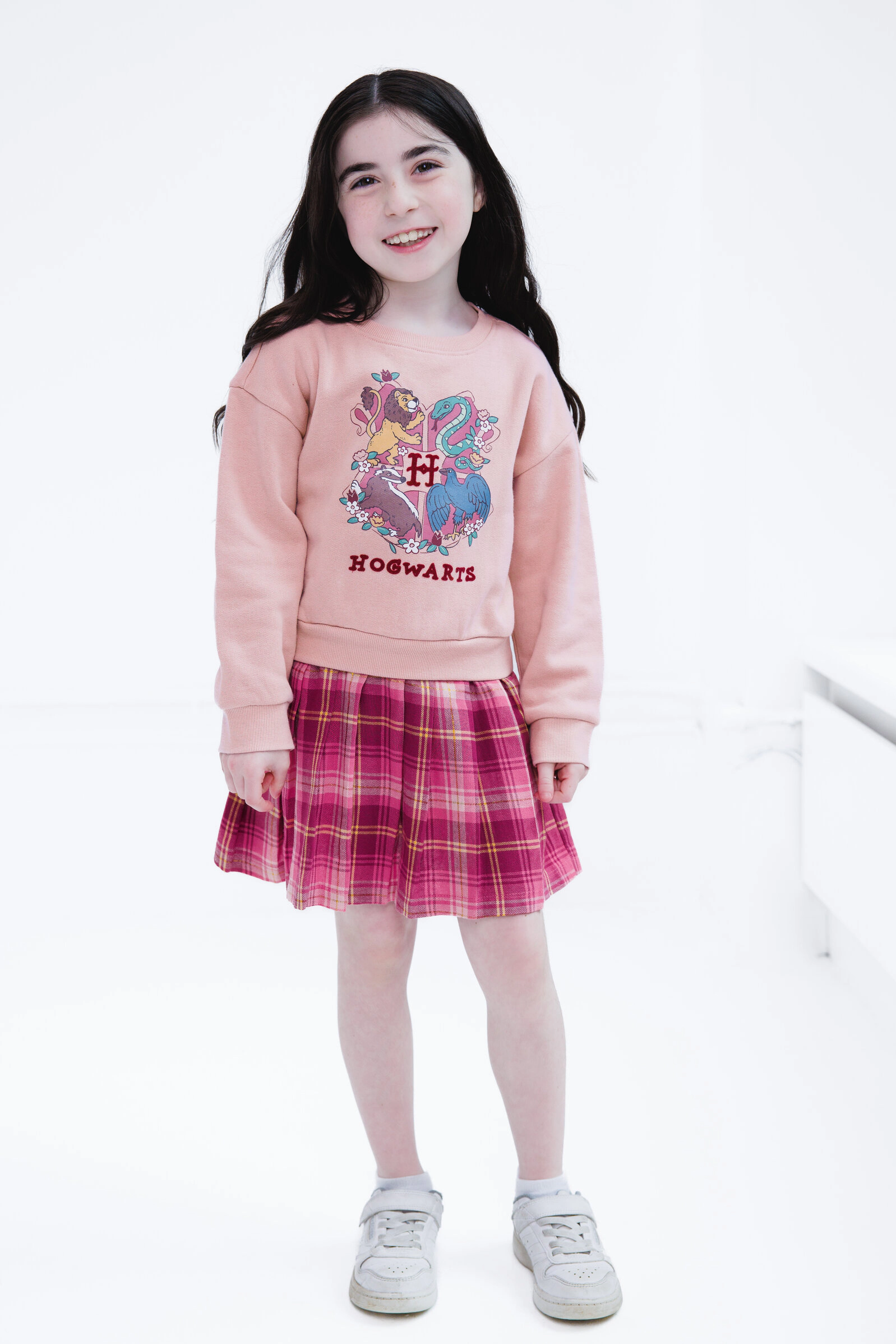 Harry Potter Girls' Fleece Pleated Sweatshirt Dress