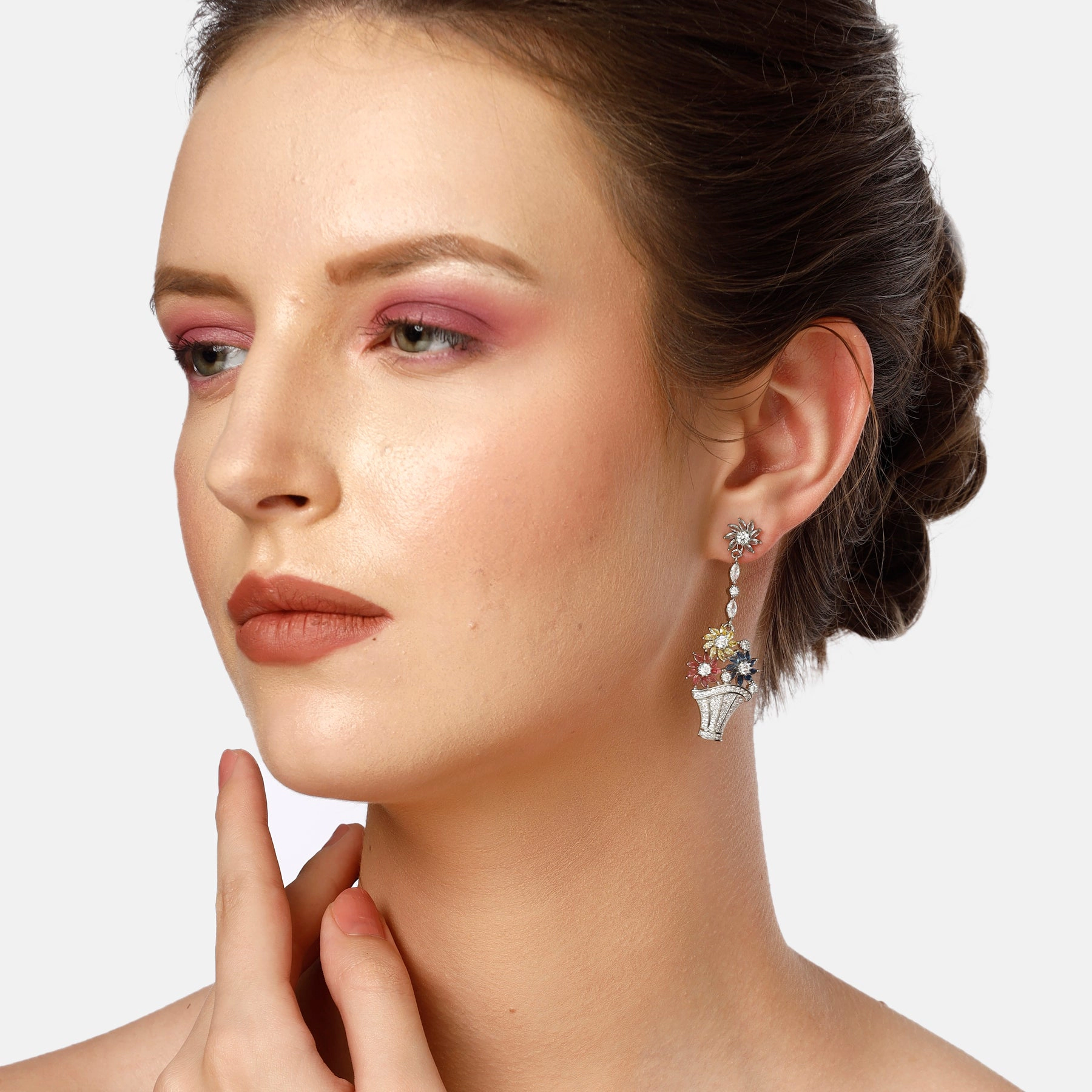 AGP PARIS Womens Diva Cute Bouquet Drop Earrings