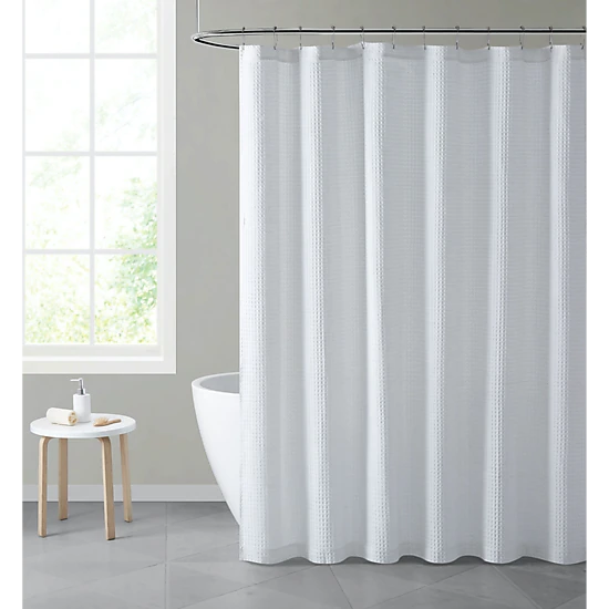 Hotel Collection Premium Waffle Weave Mold & Mildew Resistant Fabric Shower Curtain by Kate Aurora