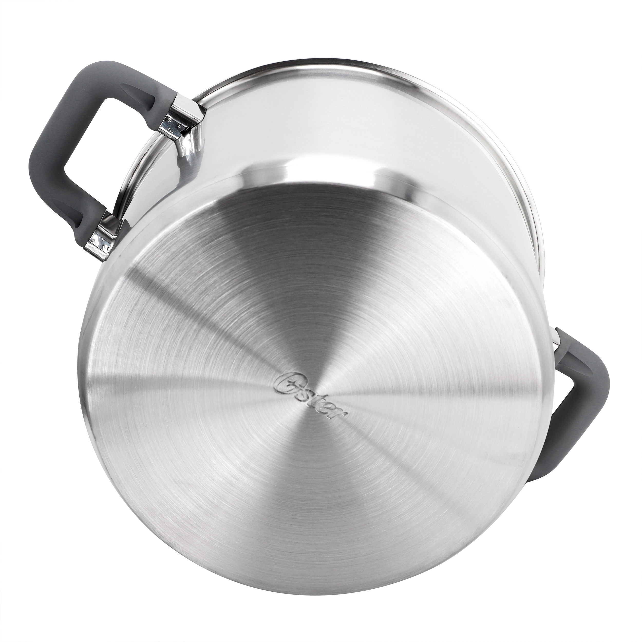 Oster Beauford 6.5 Quart Brushed Stainless Steel Stock Pot with Lid
