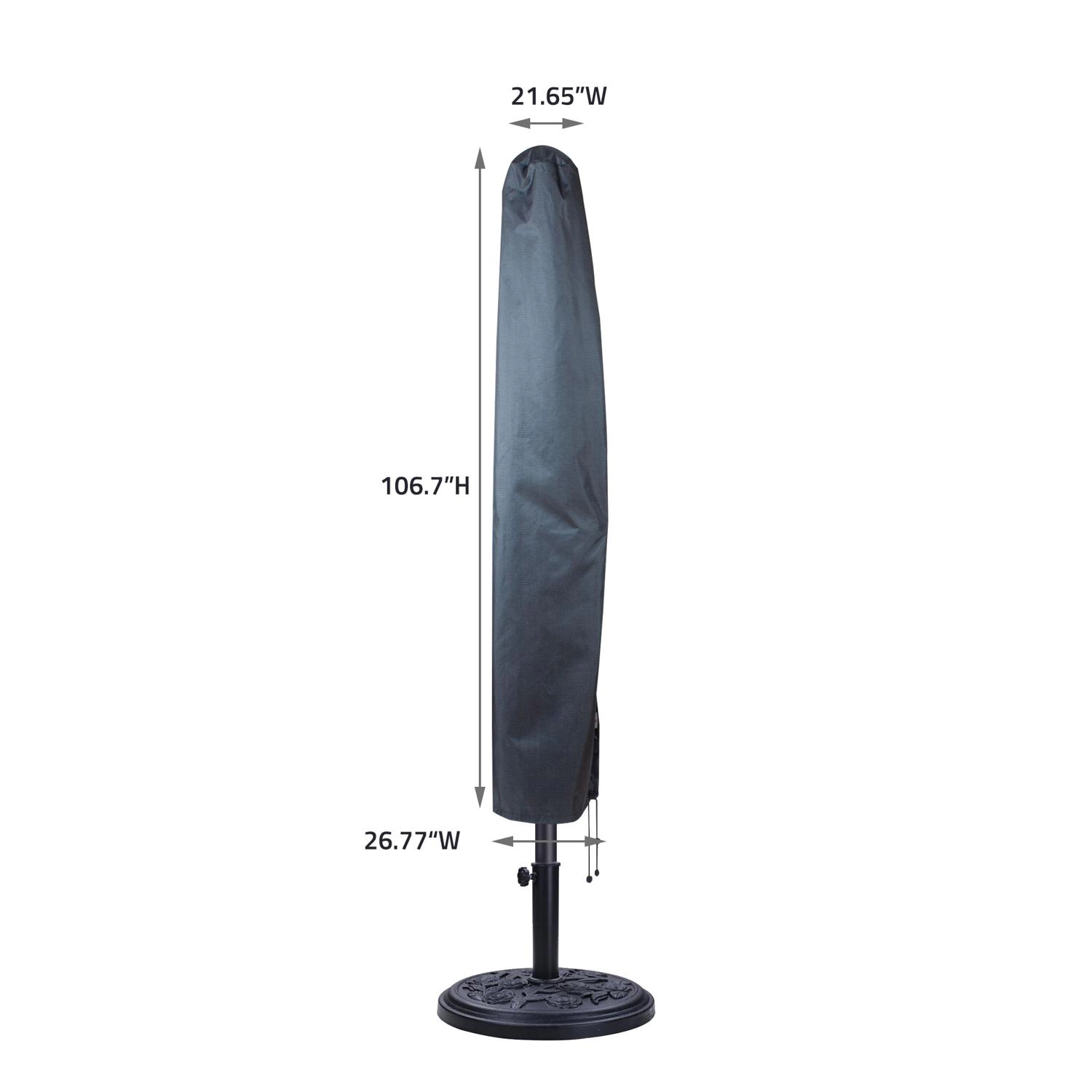 Summerset Shield Umbrella Cover Ultimate Protection for Your Outdoor Furniture AKZ 17.72"/26.77"/21.65" x 104" Mercury