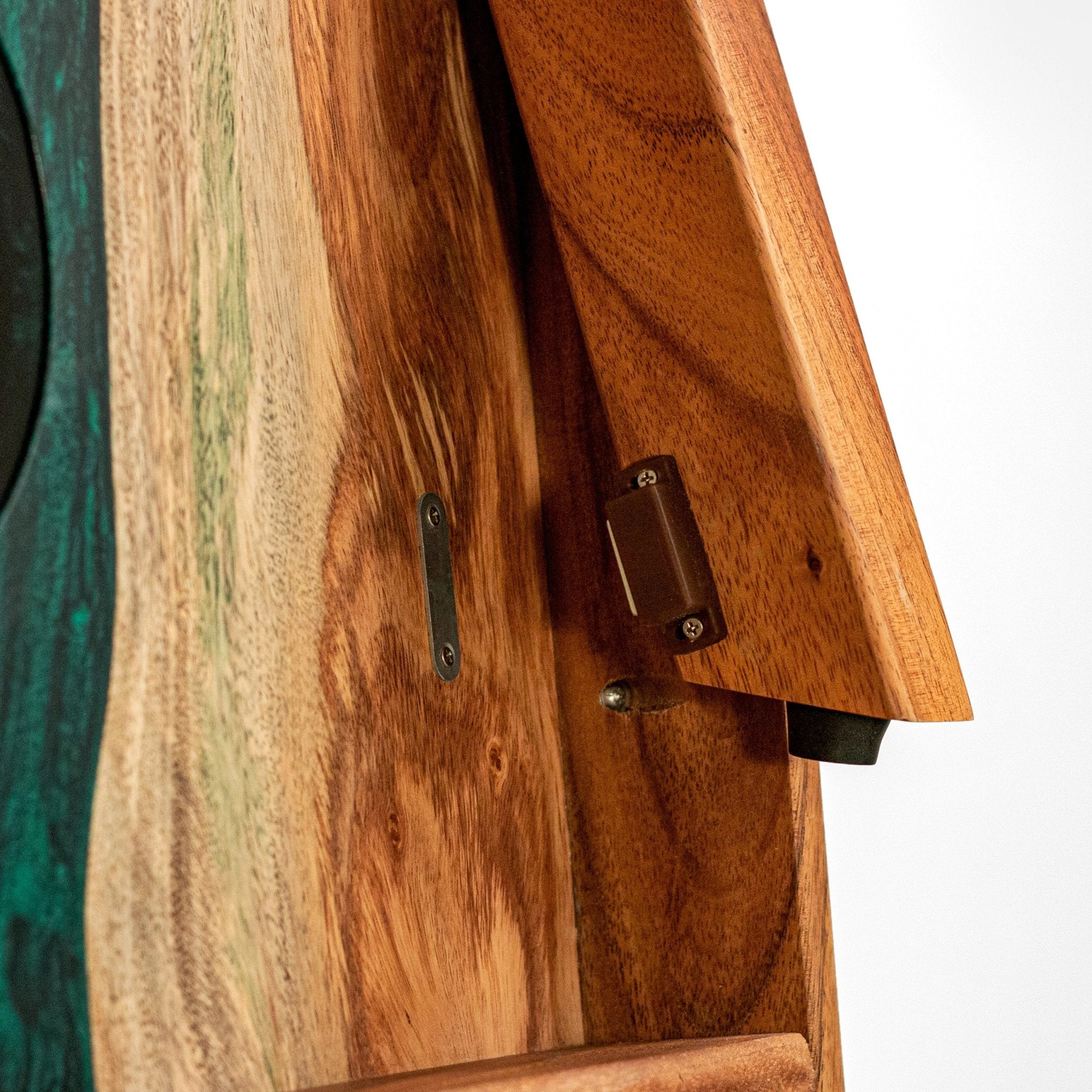 Elakai  The River Epoxy Resin With Live Edge Acacia Pathfinder Art Cornhole Boards