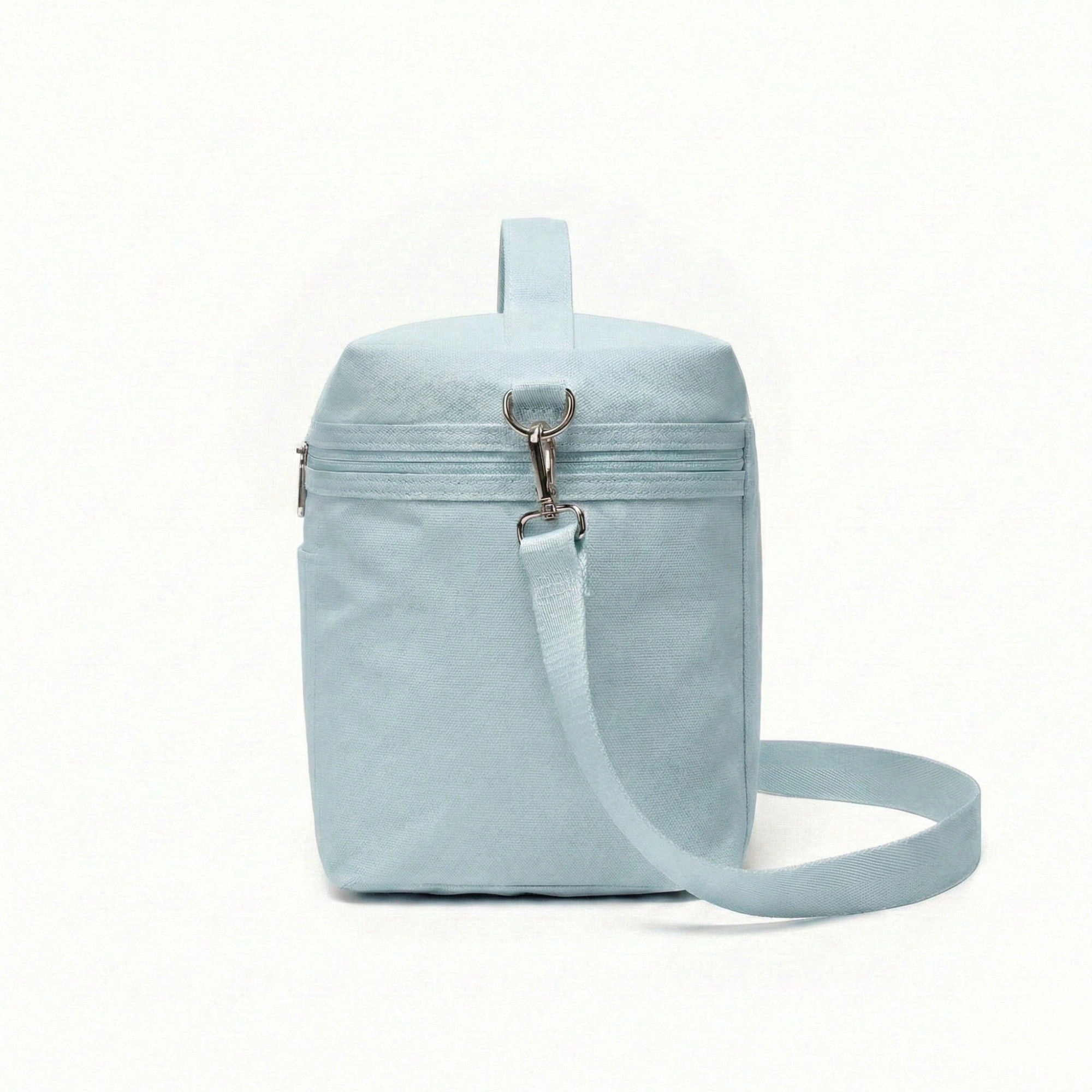 Alilang Women's Oxford Fabric Crossbody Utility Bag with Double Zipper Closure and Adjustable Shoulder Strap
