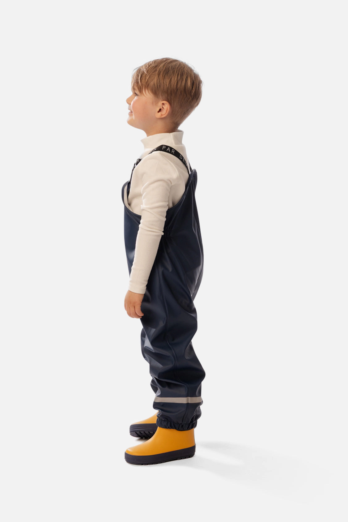 Deux par Deux Unisex Adjustable Suspender Rain Overalls