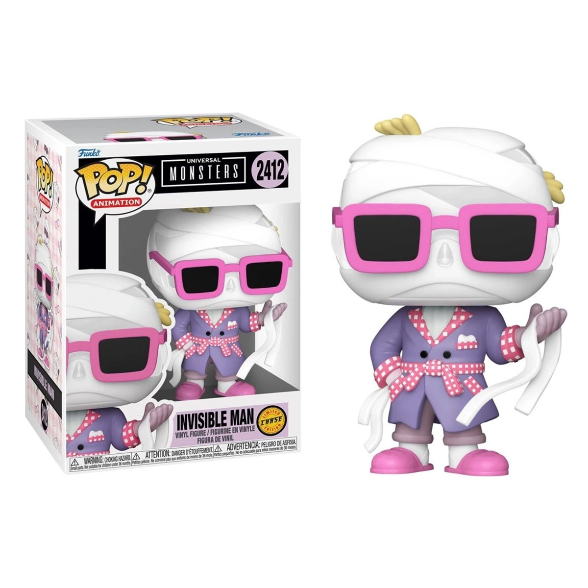 Funko Pop! Universal Monsters Animation: Invisible Man #2412 Chase