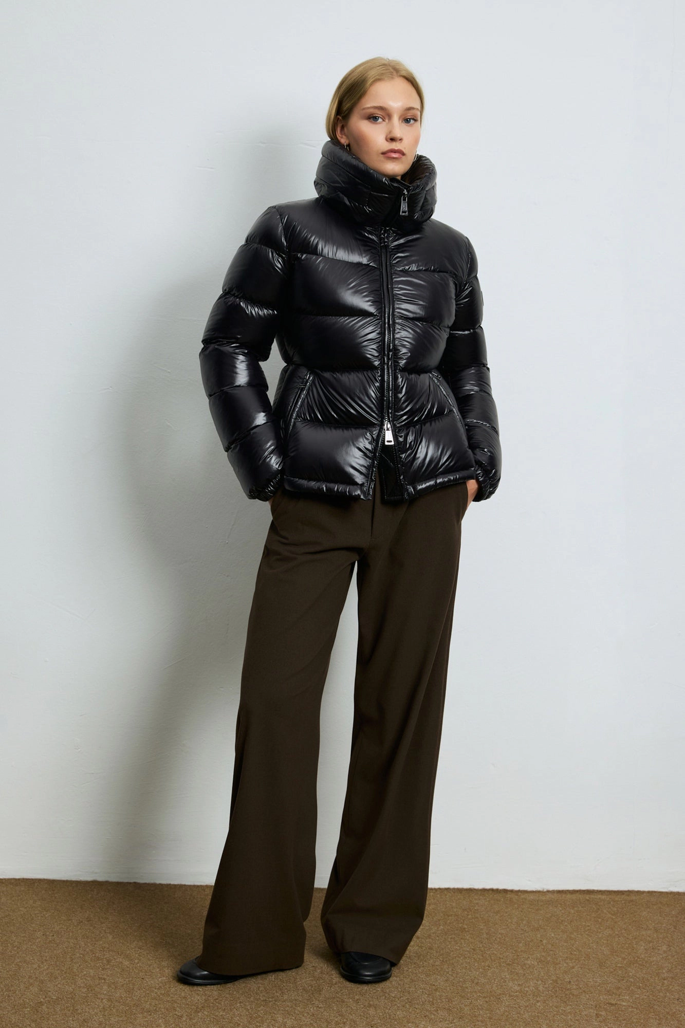 Lufian Women's Shiny Goose Down Puffer Jacket