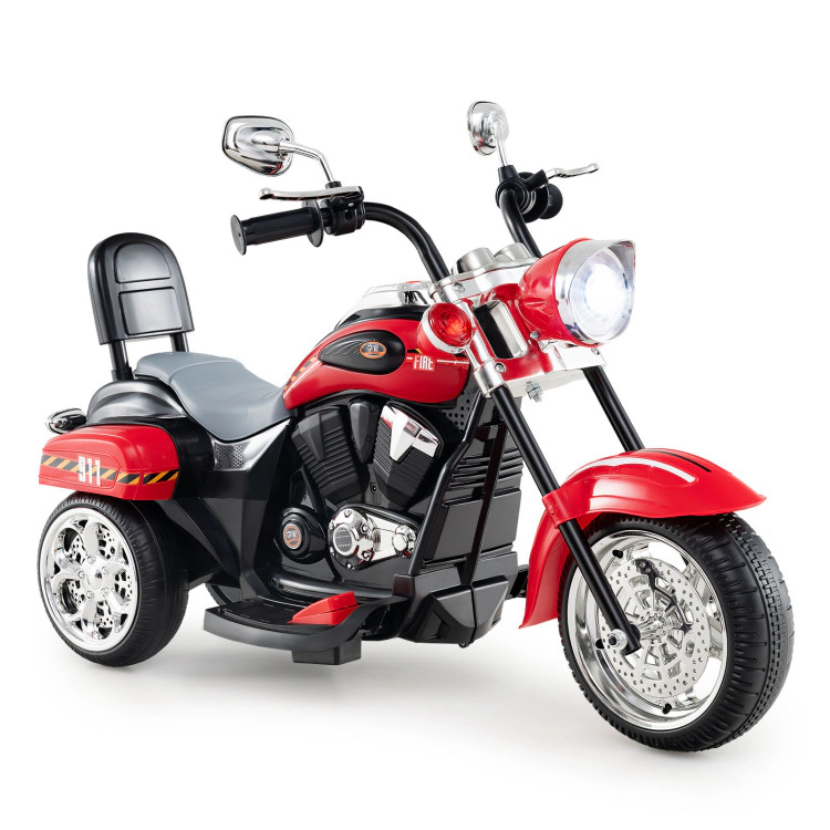 Hivvago 6V Powered Toddler 3-Wheel Motorbike Ride On Toy with Horn and Headlight