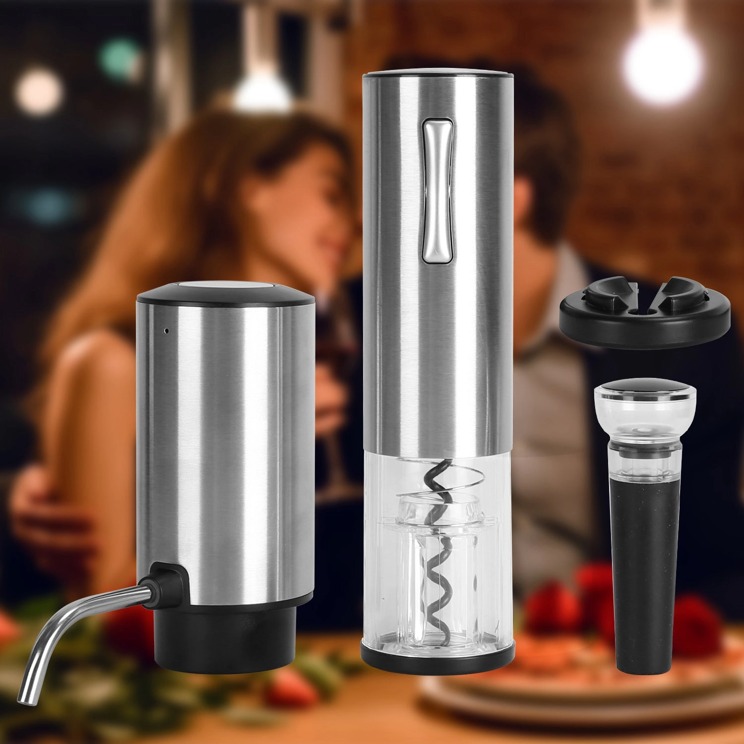 GBruno 4-in-1 Electric Wine Opener Set
