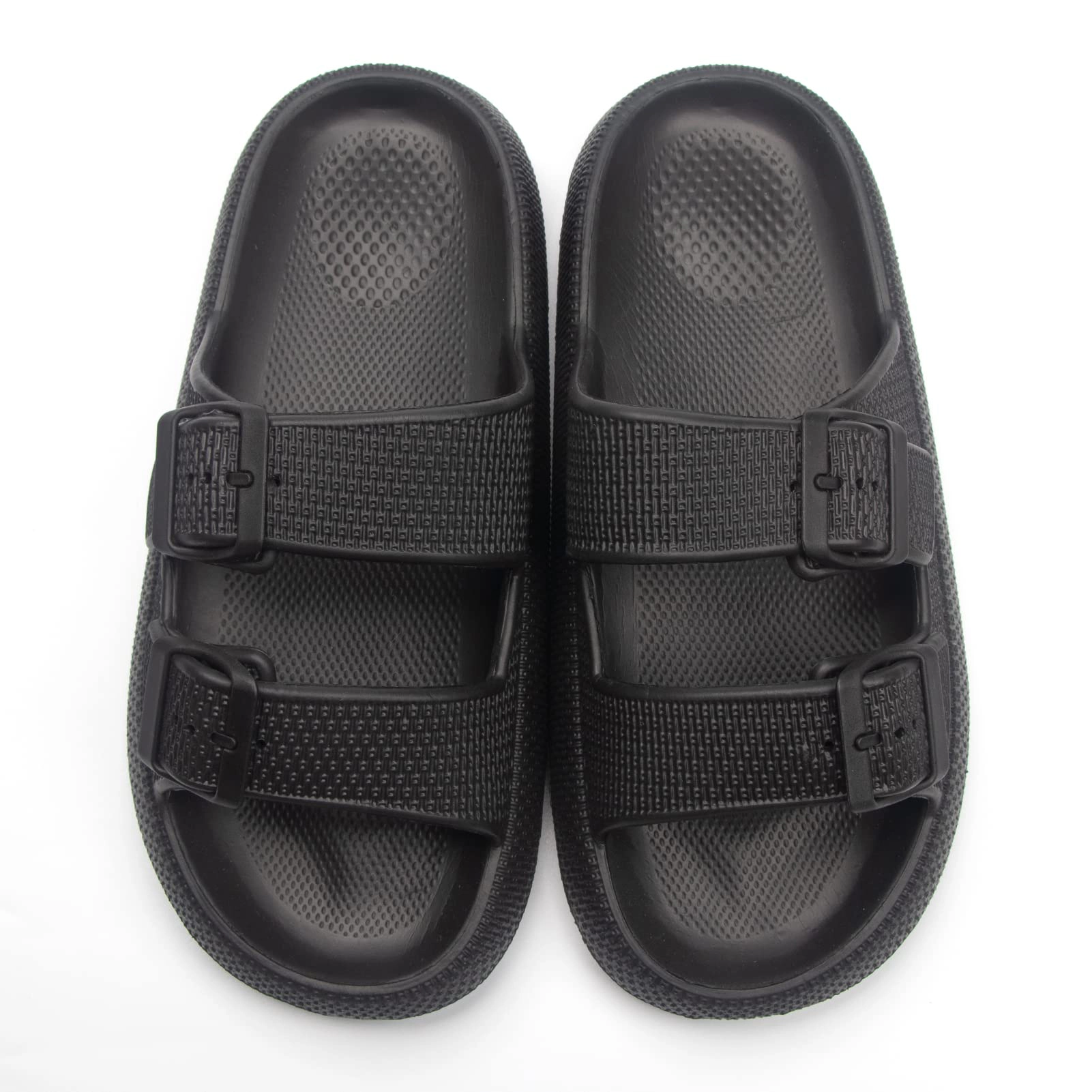 Roxoni Women's Slip-On Slide Sandals with Adjustable Buckle