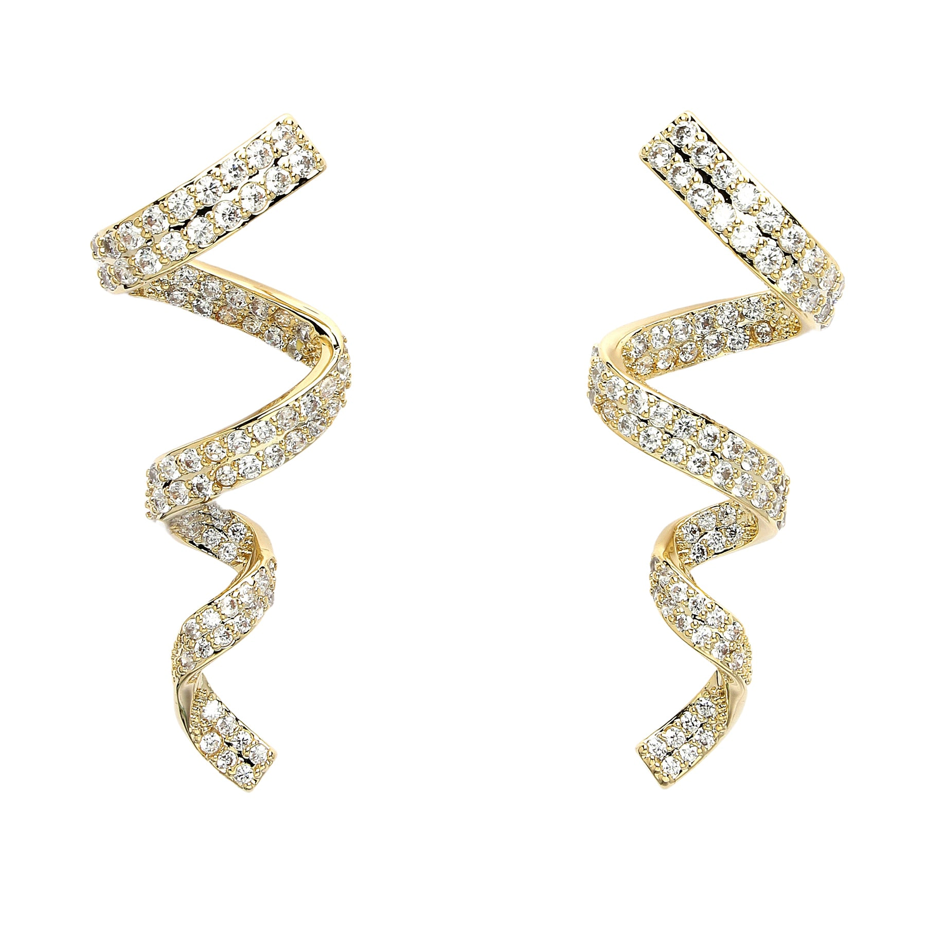 AGP PARIS Womens Diva Spiral Drop Earrings
