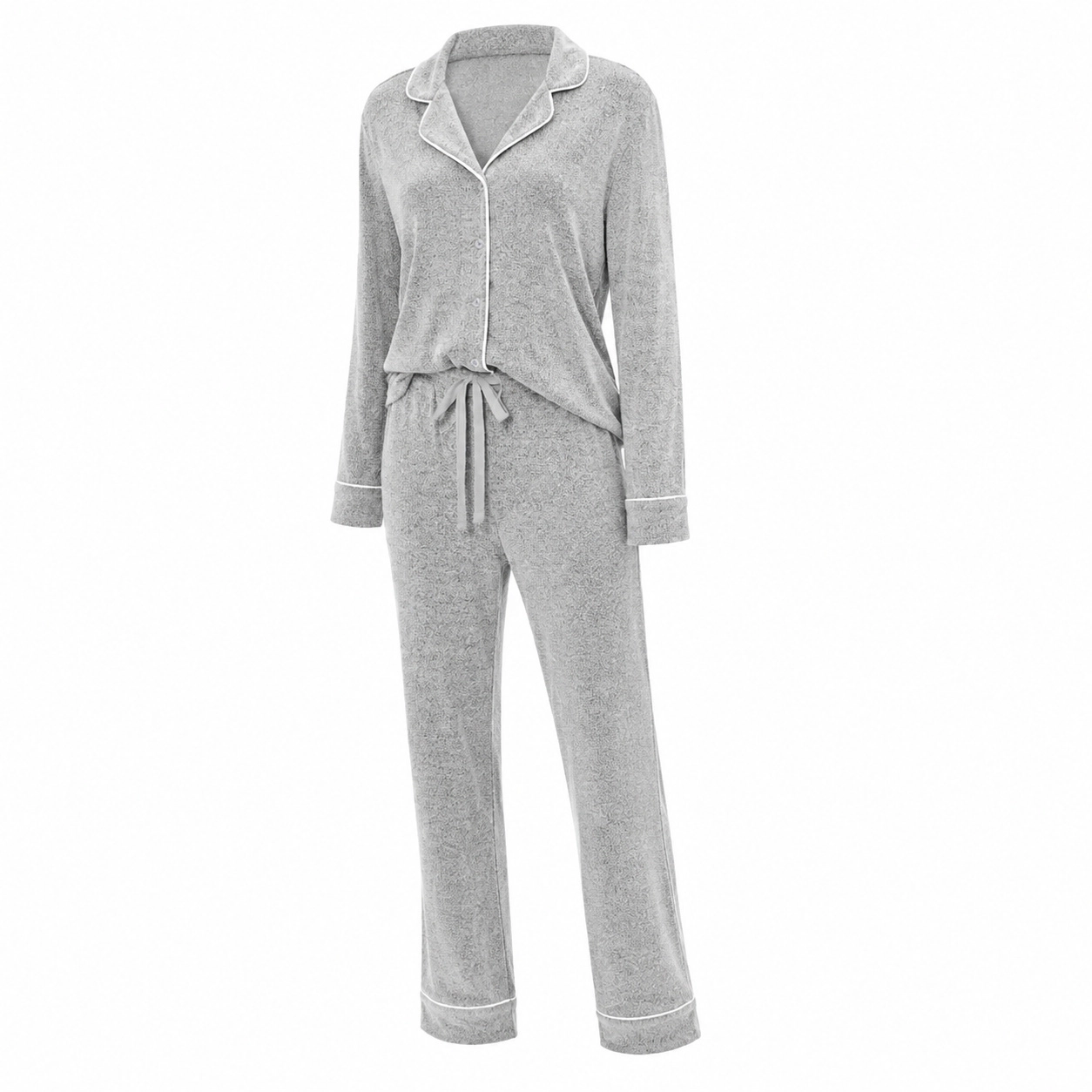 WZK Womens 2-Piece Ultra Soft Button Down Lounge Pajama Set