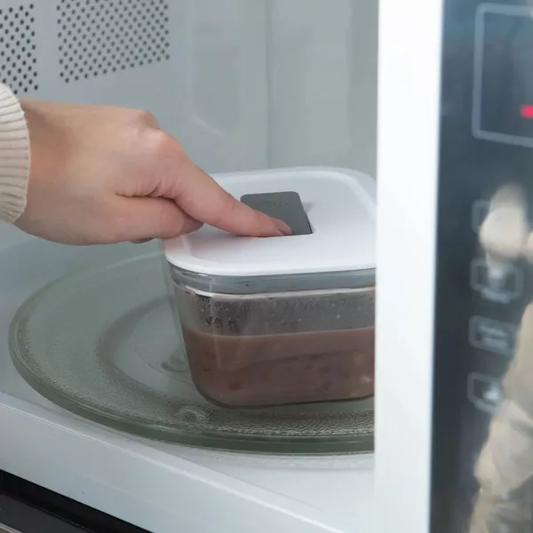 OU Glass Food Storage Container Set 8pc, Airtight Leak Proof Lids w/ Microwave Valve, Microwave Freezer Dishwasher Safe