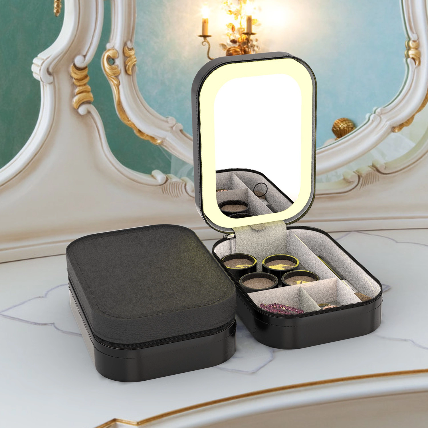 GBruno LED Mirror Travel Makeup Bag