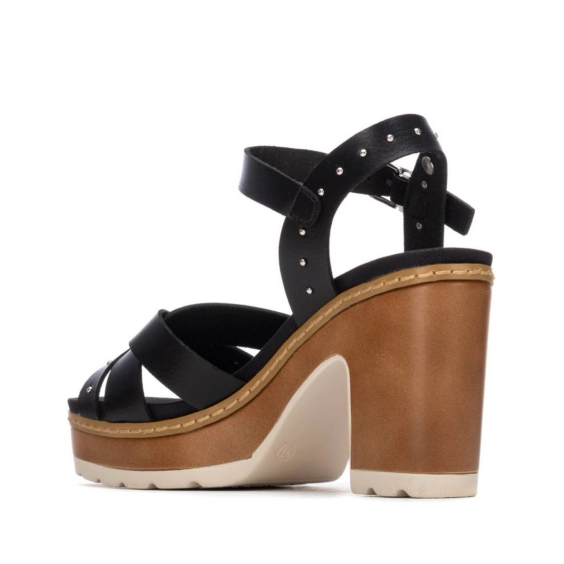 XTI Women Sandals Refresh Ankle Strap Block Heel Open Toe