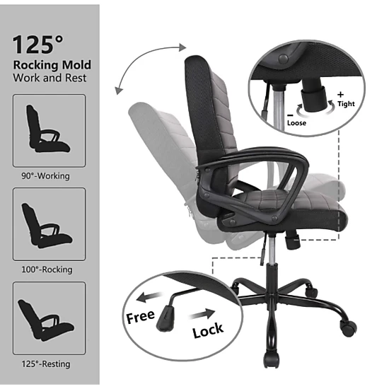 Executive Ergonomic Bonded Leather Office Chair