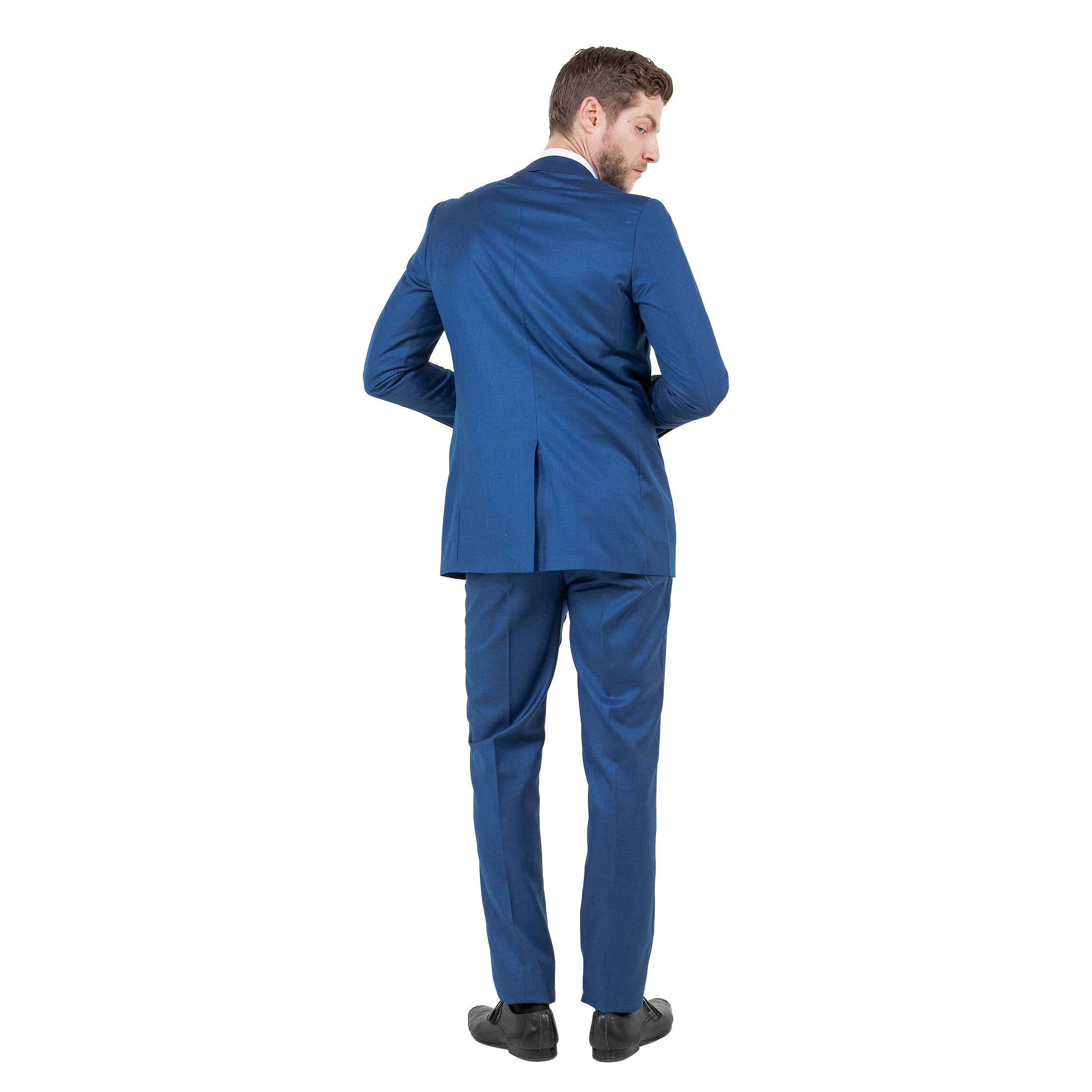 Tazzio Men’s Slim Fit 2-Pc. Sharkskin Suit Set