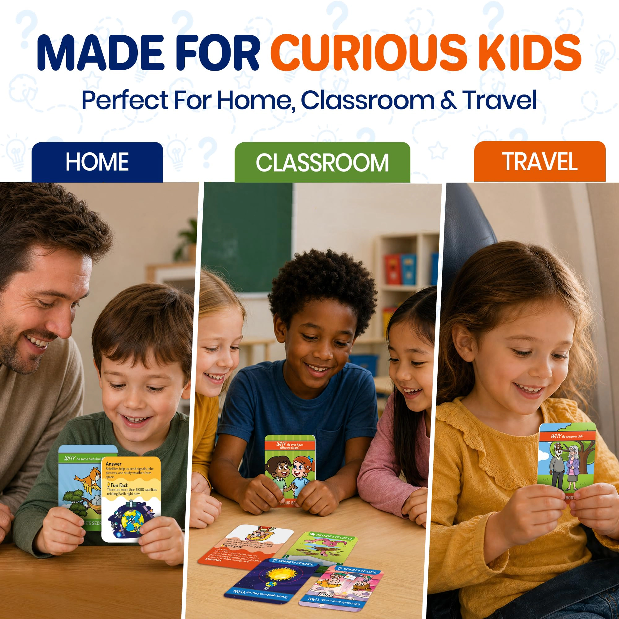 QUOKKA Why Questions Flash Cards for Kids Ages 4-7, 101 Question and Answer Cards on Science, Nature, Space and the Human Body