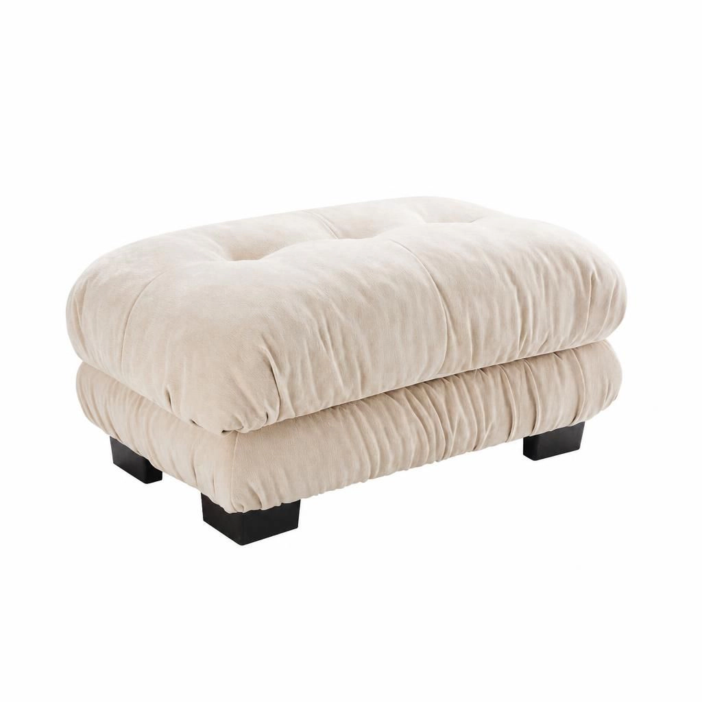 GOODSILO Upholstered Rectangular Multi Use Ottoman
