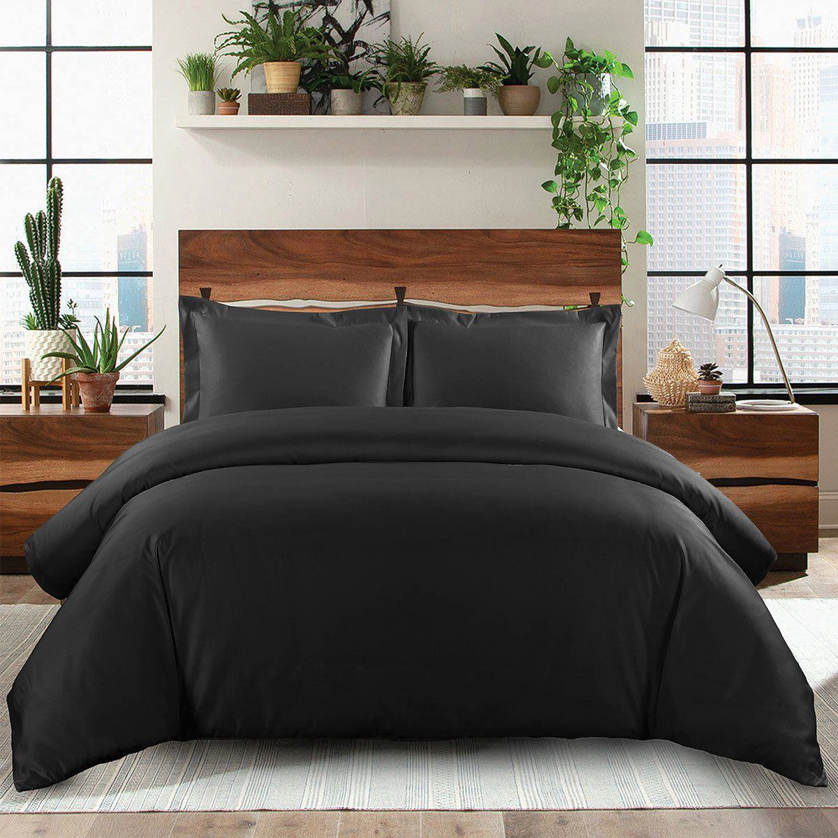Egyptian Linens 600 Thread Count Solid Cotton Duvet Cover Set