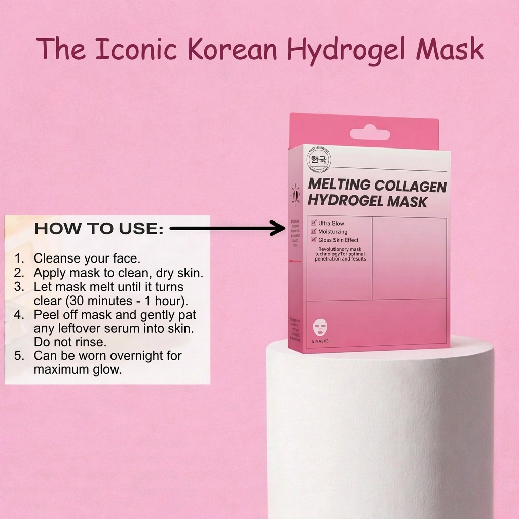 Lovery  Korean Beauty Skincare Melting Collagen Hydrogel Face Mask Set, 3pcs