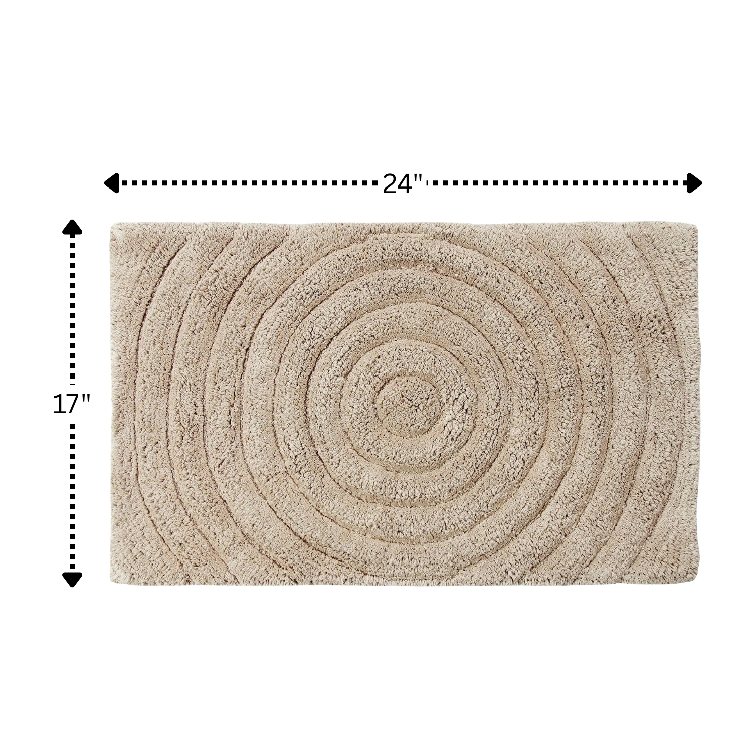 Knightsbridge Luscious Textured Striped All Season Soft Plush Cotton Reversible & Soft Bath Rug 20" X 30" Sage