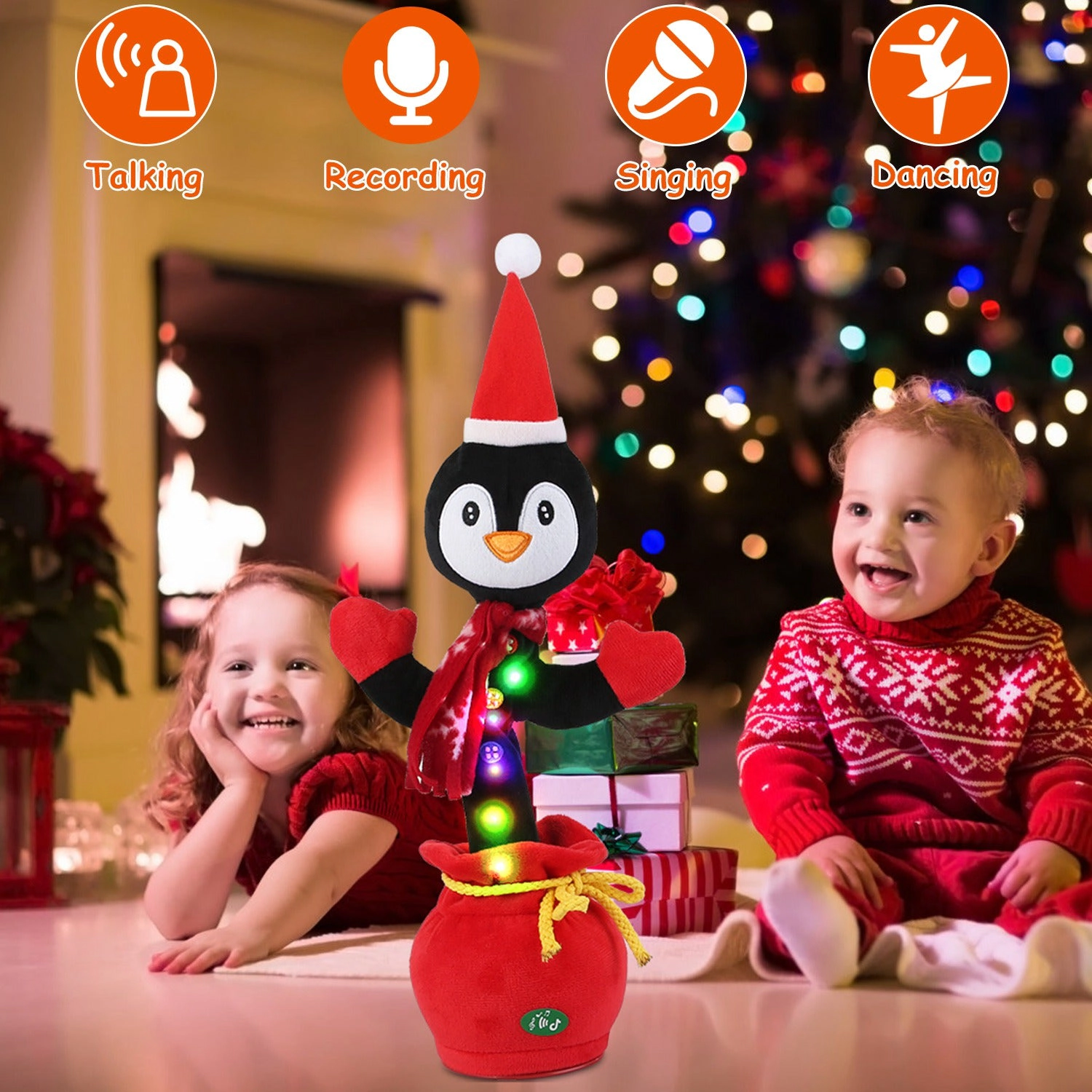 GBruno Interactive Dancing Christmas Plush Toy