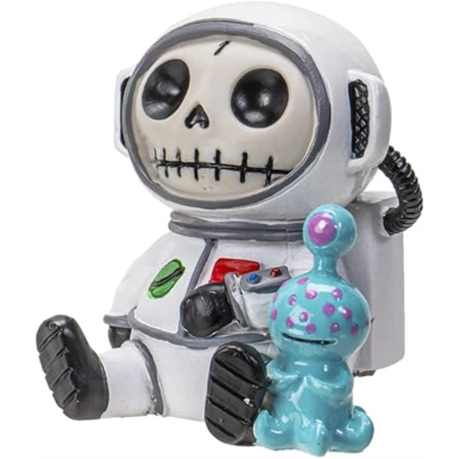 Pacific Giftware Furrybones Cosmo The Space Explorer Astronaut With ET Alien Skeleton in Costume Figurine 2.4 inch