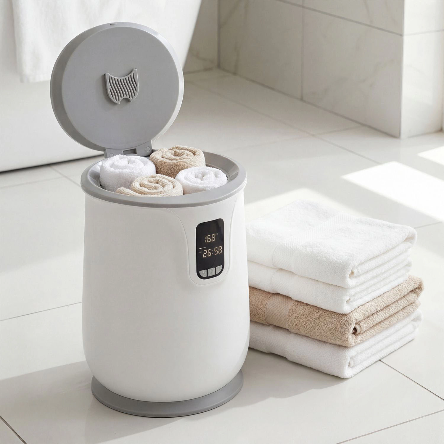 SlickBlue Large Towel Warmer Bucket, 20L, LCD Display, 465W