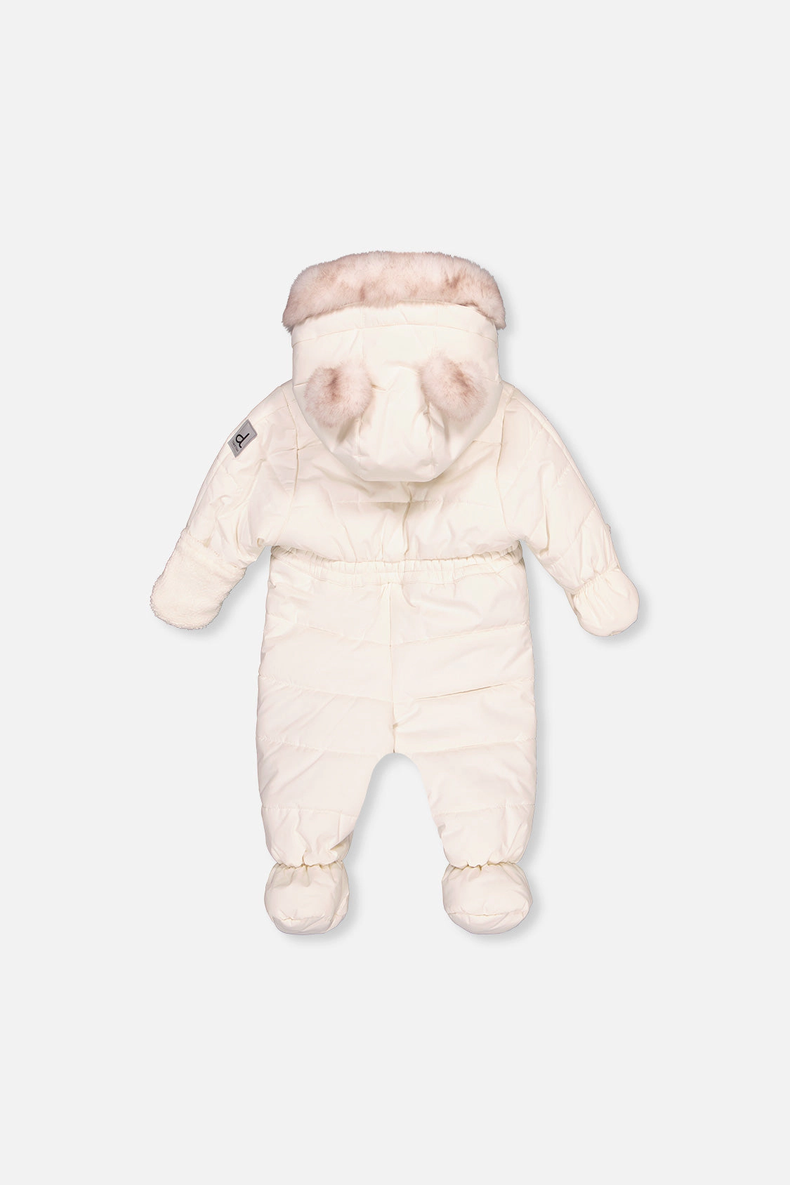 Deux par Unisex Quilted One Piece Snowsuit for Car Seats with Bear-Ear Hood