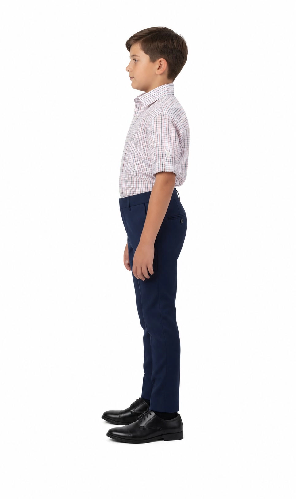 Elie Balleh Boys Slim Fit Plaid Short Sleeve Button-down Shirt