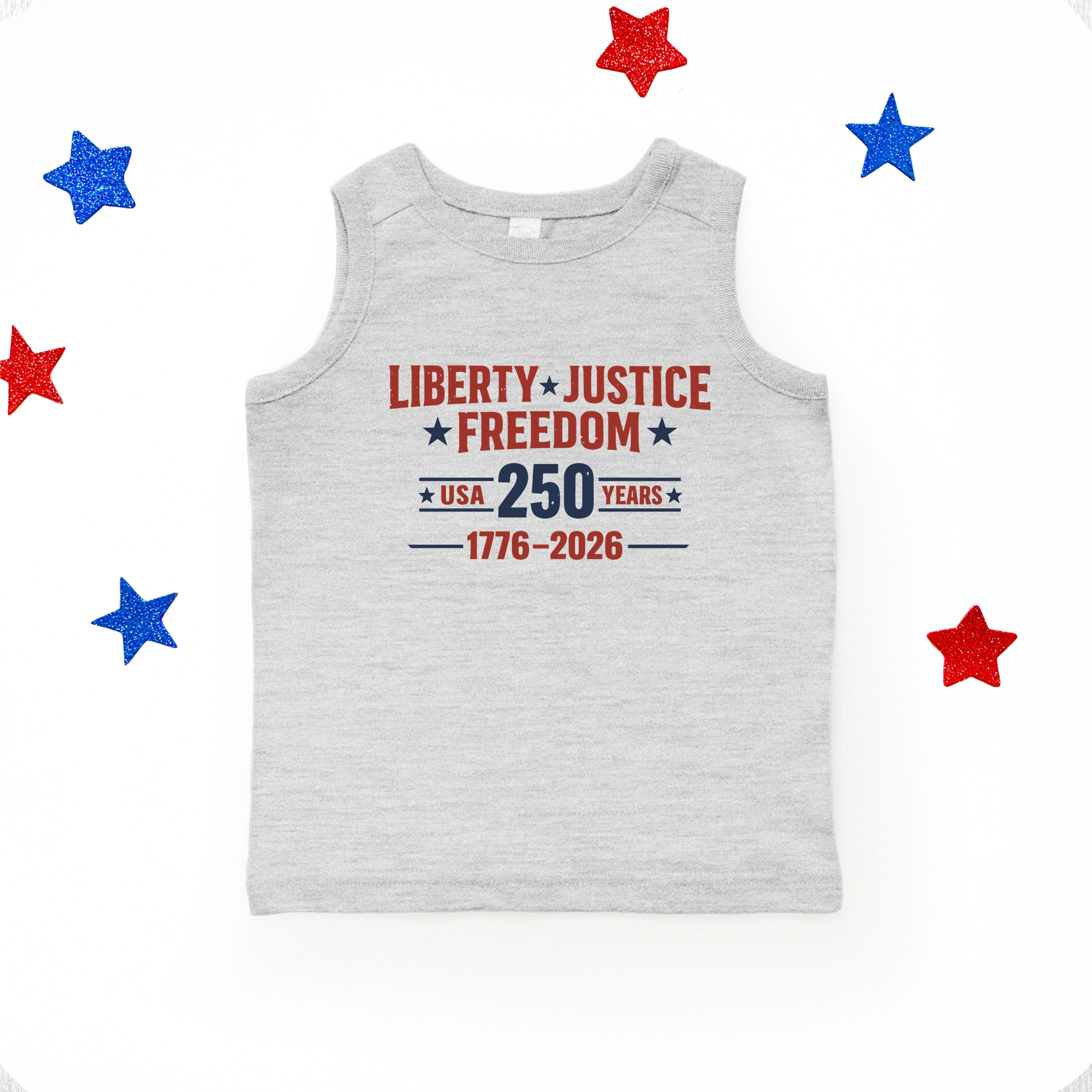 The Juniper Shop - Liberty Justice Freedom 250 Year Toddler Graphic Tank