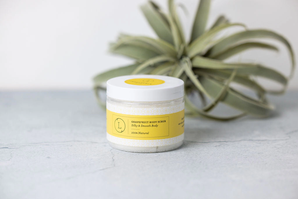 Lizush  Grapefruit Body Salt Scrub - 9 oz moisturizing citrus exfoliant