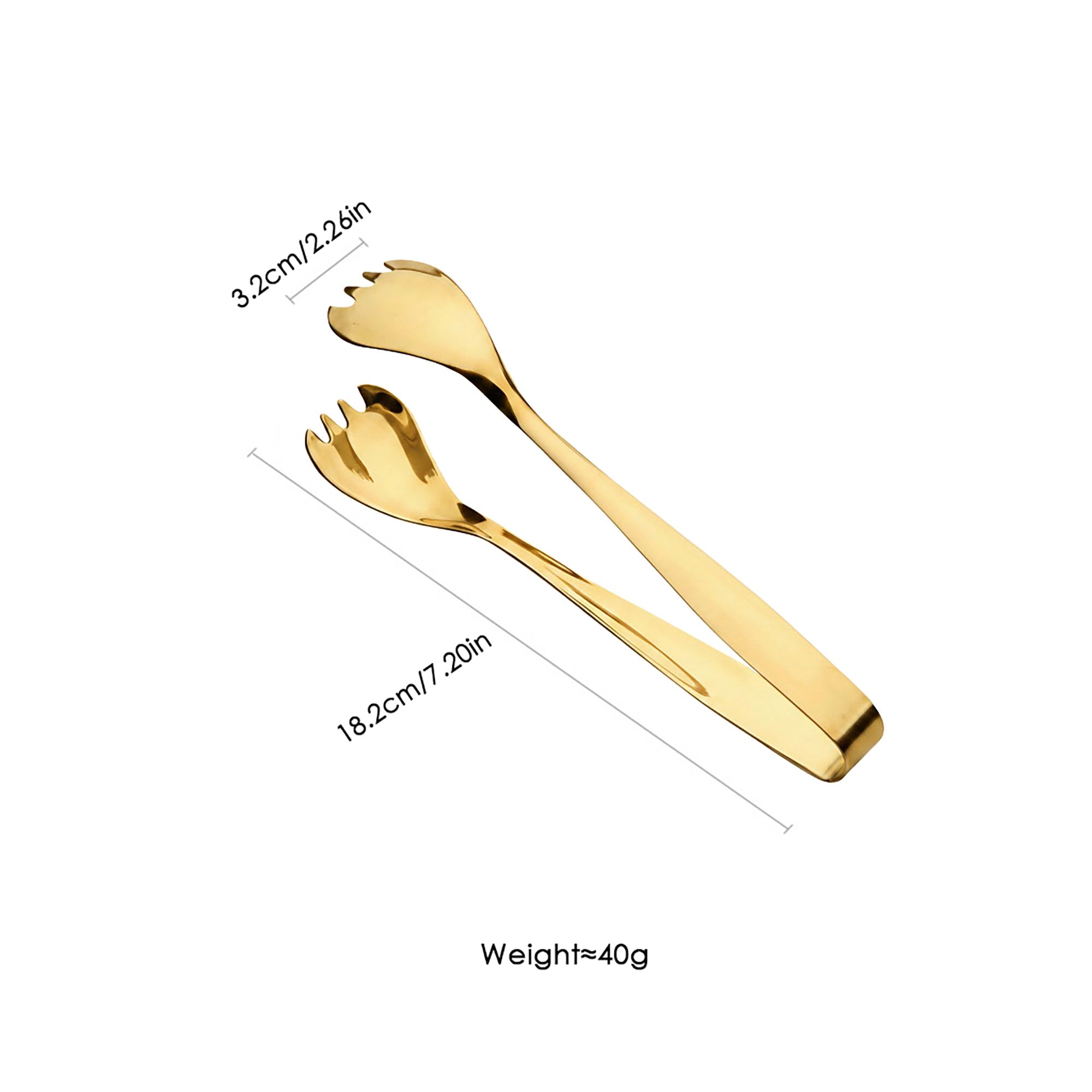 Alilang Women Stainless Steel Salad Tongs Mirror Finish Modern Serving Utensil Kitchen Tool
