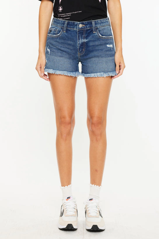 KanCan Women's Essentials Mid Rise Shorts Darcie