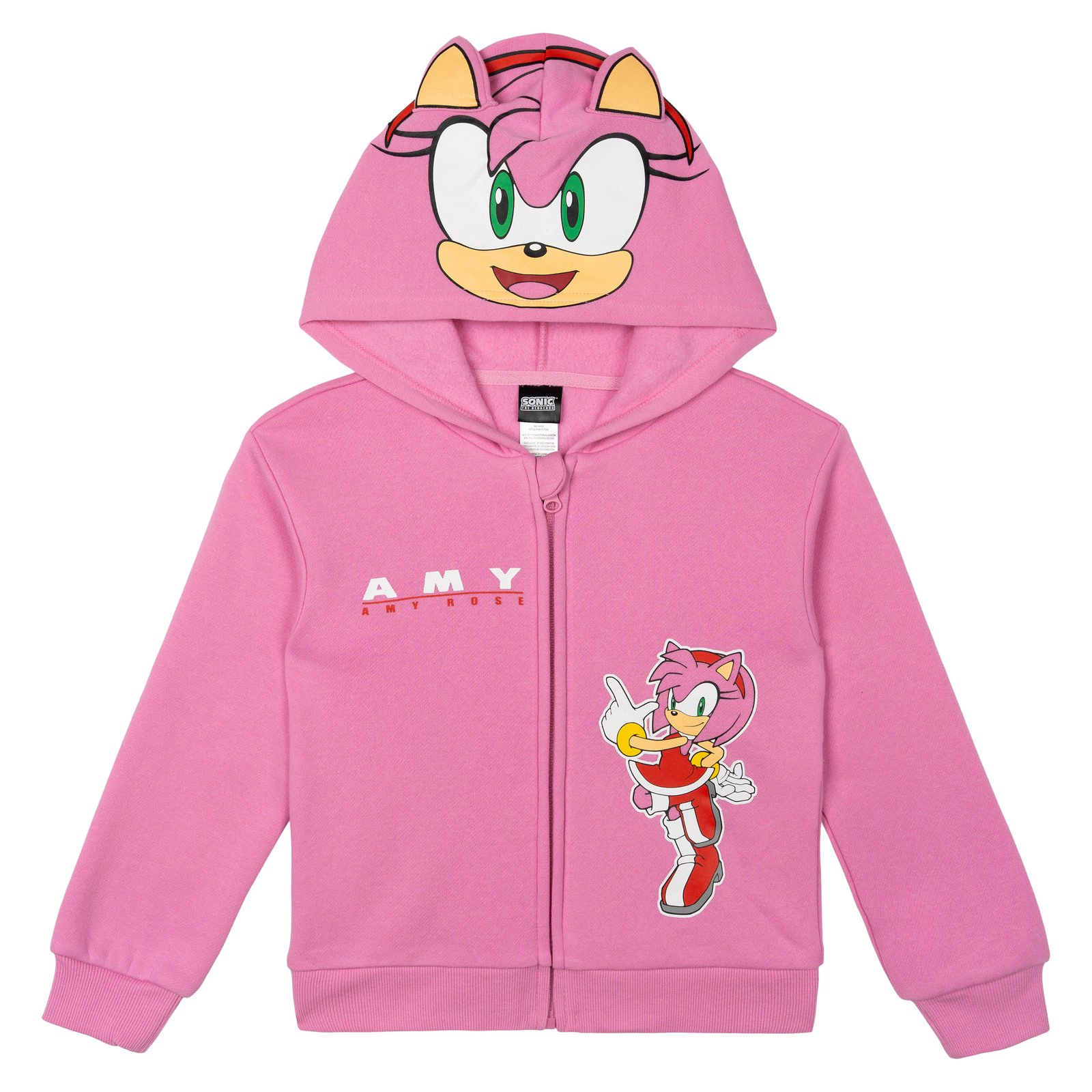 SEGA Sonic the Hedgehog Fleece Cosplay Zip-Up Hoodie