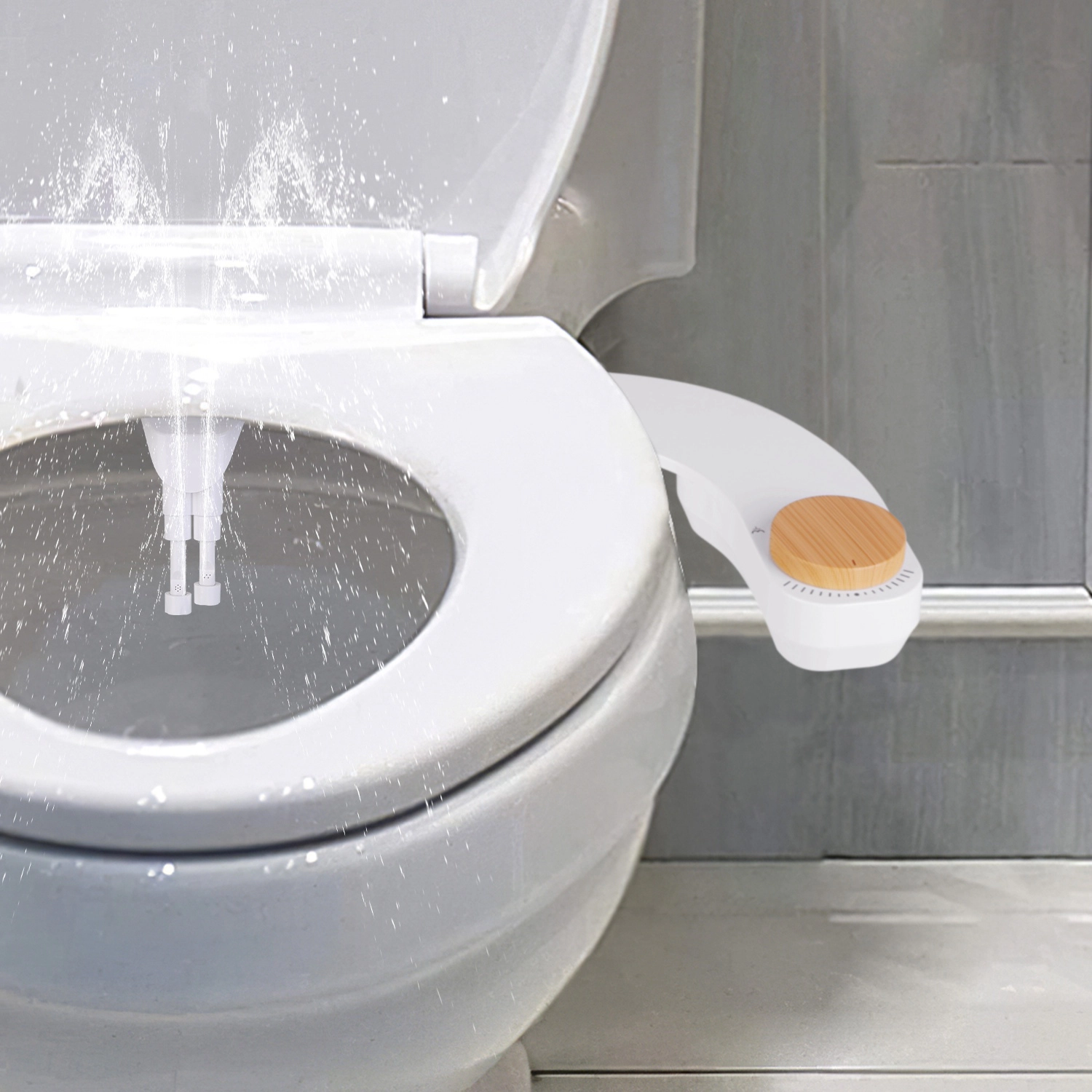 GBruno Non-Electric Dual Nozzle Bidet Attachment