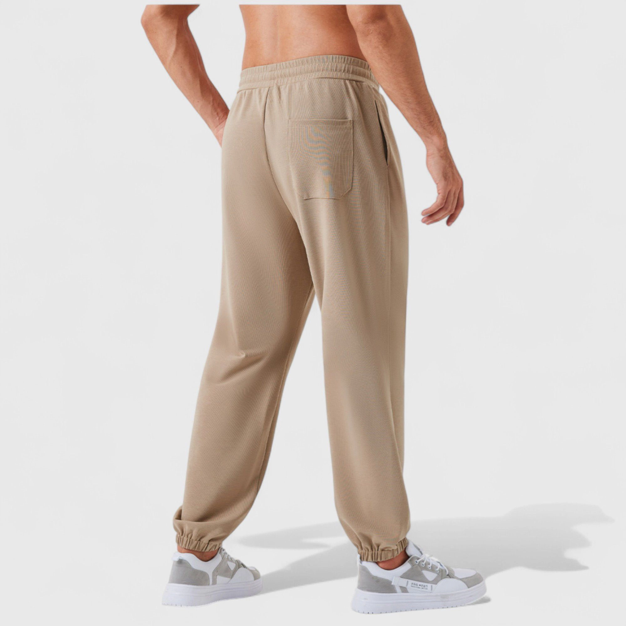 Anna-Kaci Men's Jogger Pants with Drawstring Waistband and Elastic Cuffs