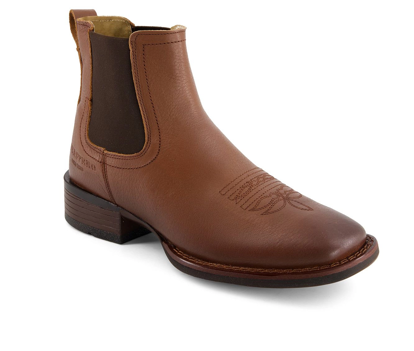 Forastero Mens Genuine Leather Chelsea Boot Western Style With Elastic Shaft