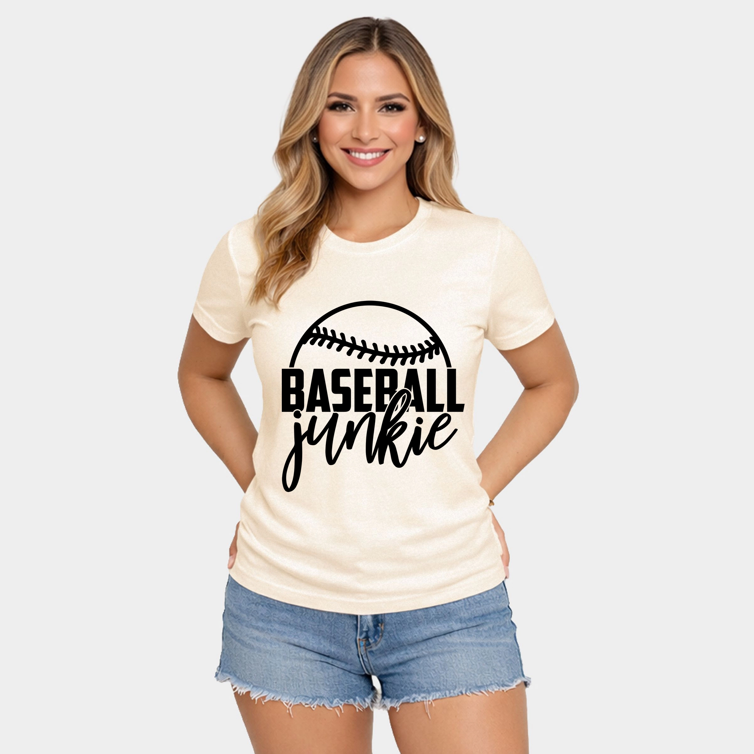 Simply Sage Market - Baseball Junkie Women's Short Sleeve Graphic T-Shirt