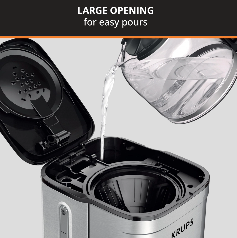 Krups Simply Brew 10-Cup Drip Coffee Maker | Stainless Steel