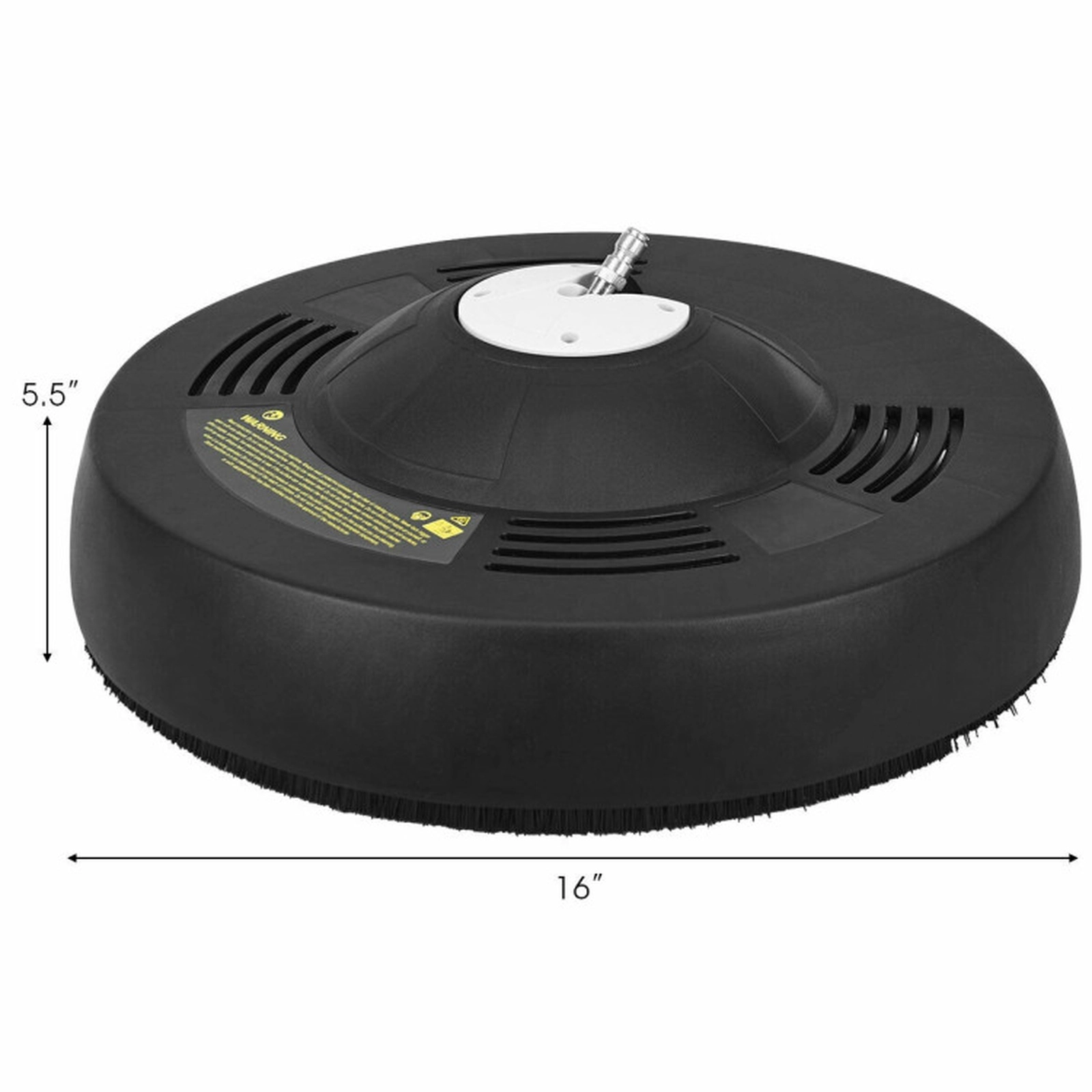 SUGIFT Black Pressure Washer Surface Cleaner Attachment with 2 Rotating Nozzles 3000-PSI 16-in Dia 5.5-in H
