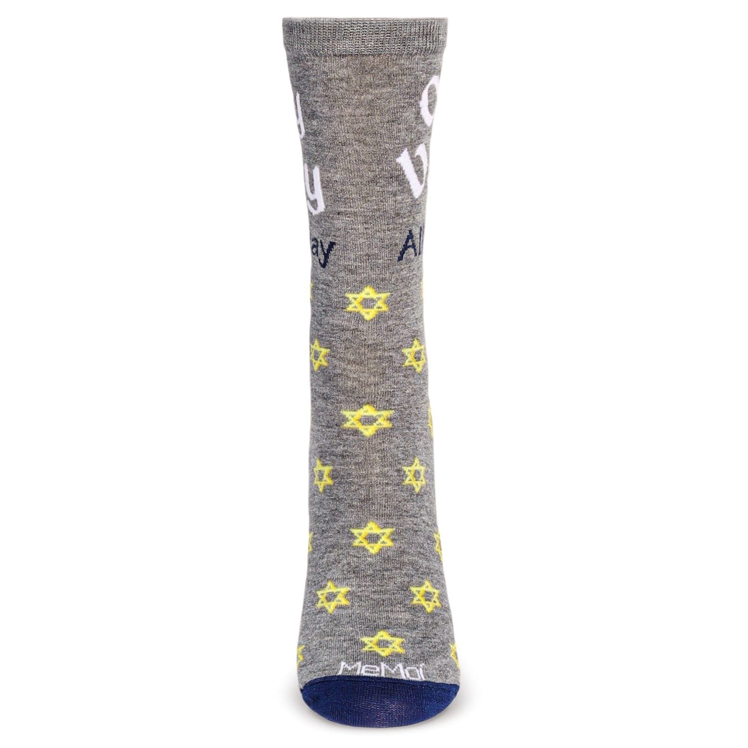 MeMoi Women's Oy Vey All Day Bamboo Crew Socks