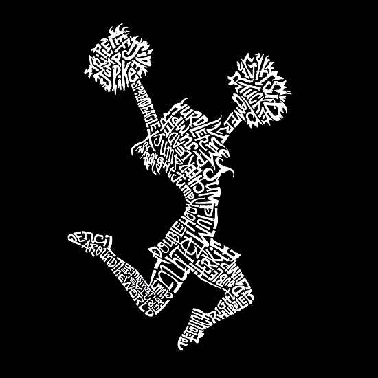 LA Pop Art Boy's Word Art Sweatshirt - Cheer
