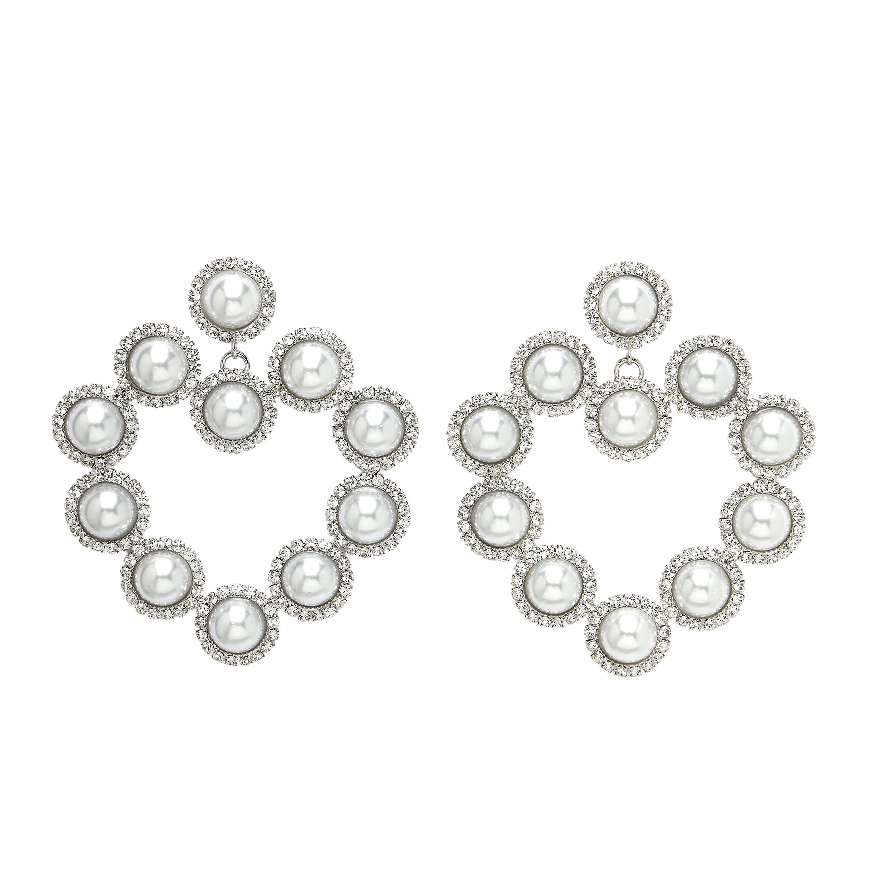 AGP PARIS Womens Diva Collection Heart Shaped Drop Earrings