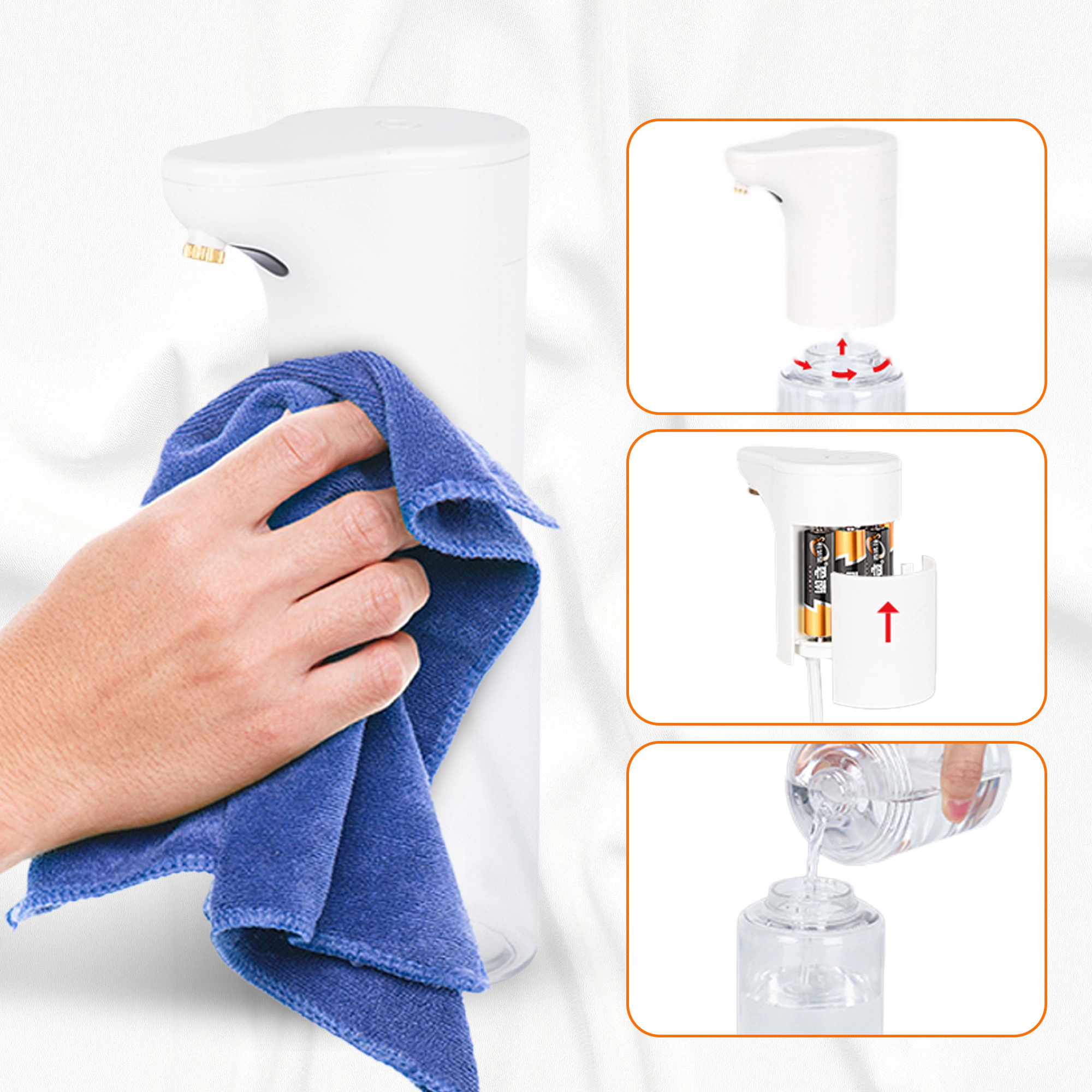 Cheer Collection 300 mL Touchless Automatic Soap Dispenser with Spray and Liquid Modes